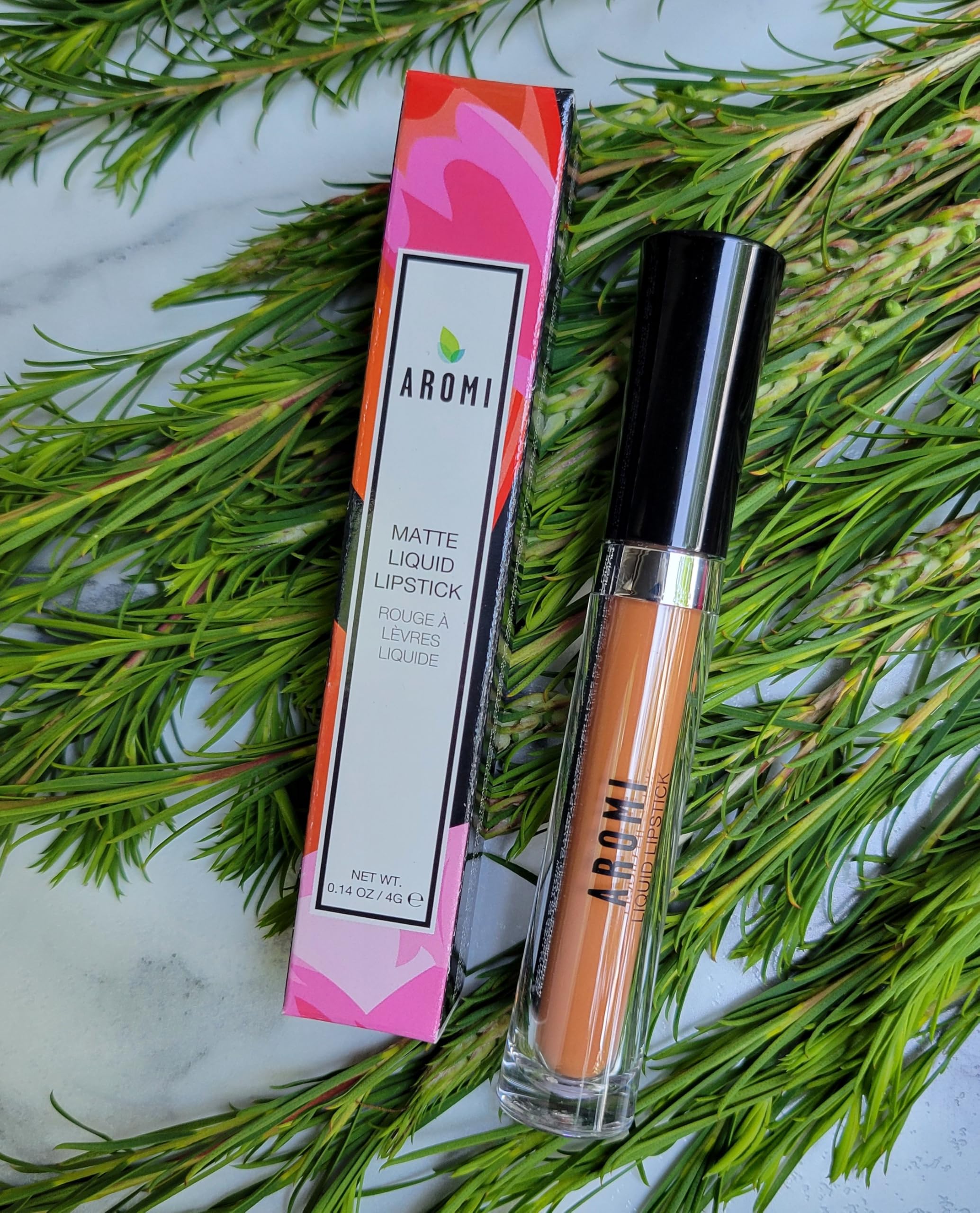 Aromi Matte Liquid Lipstick | Golden Apricot Lip Color, Long-Lasting, Smear + Smudge Proof, Waterproof, Paraben, Phthalate, + Gl