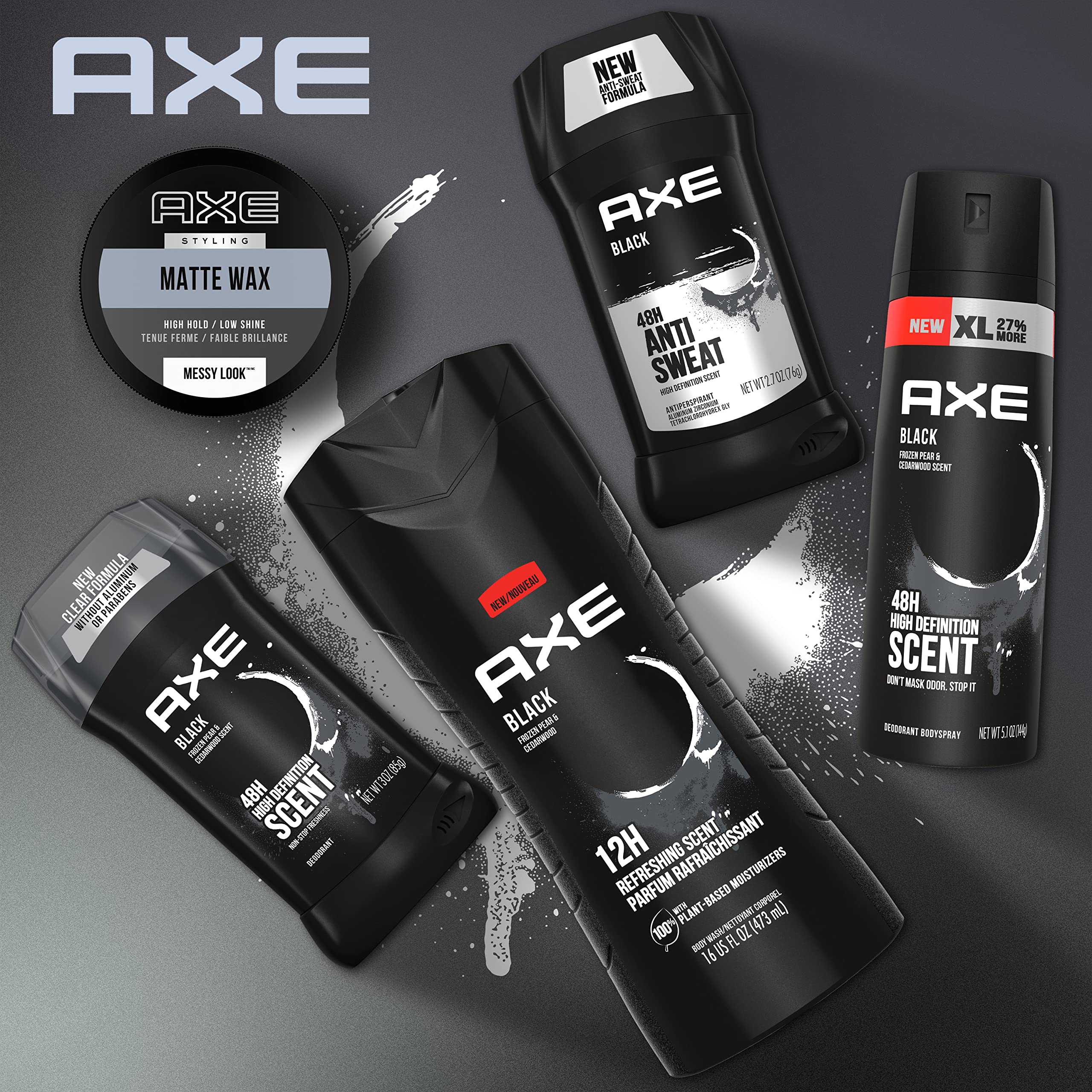 AXE Styling Pomade 2.64 oz - Messy Look Textured Matte Hair Product - White