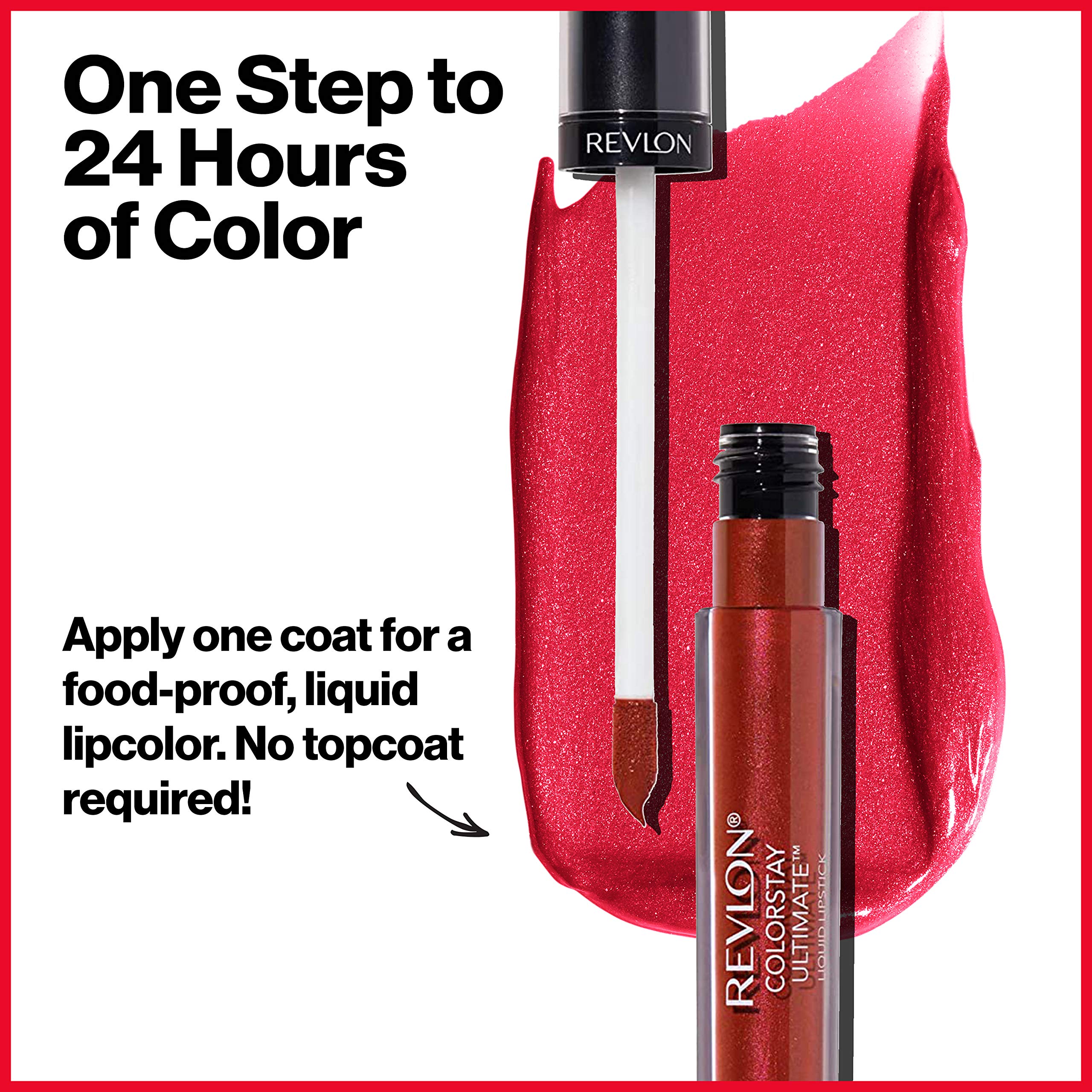 Revlon Colorstay Ultimate Liquid Lipstick, Satin-Finish Longwear Full Coverage Lip Color, Ultimate Orchid (006), 0.07 Oz