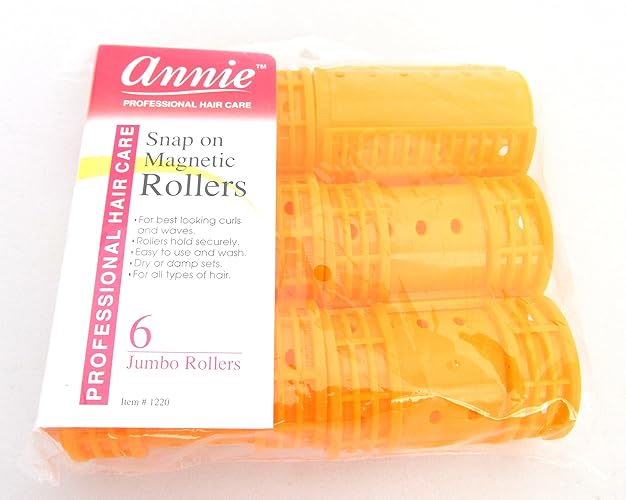 Annie Snap On Magnetic Rollers 1 1/2 '' Orange 6 Pack