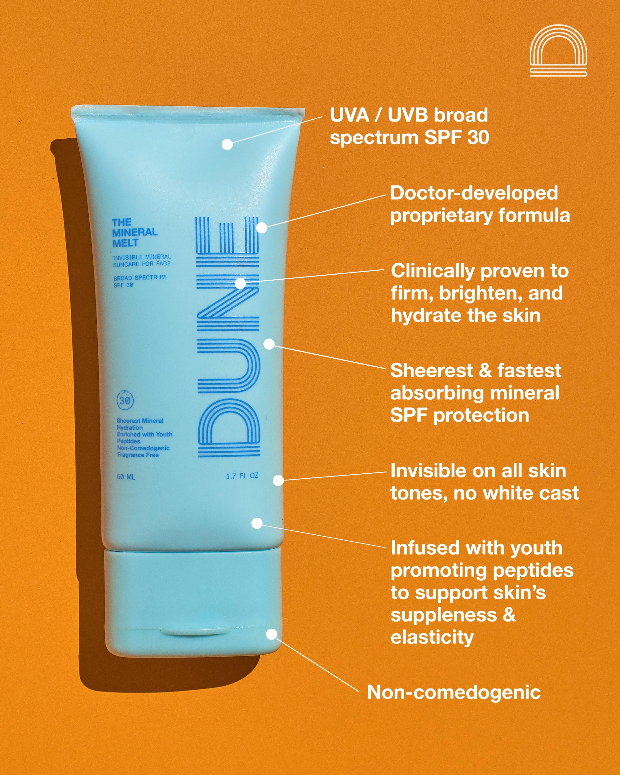 The Mineral Melt - Award-Winning Broad Spectrum Spf 30 Mineral Sunscreen. Clinically-Proven Anti-Aging, Sun Protector Hydrating,