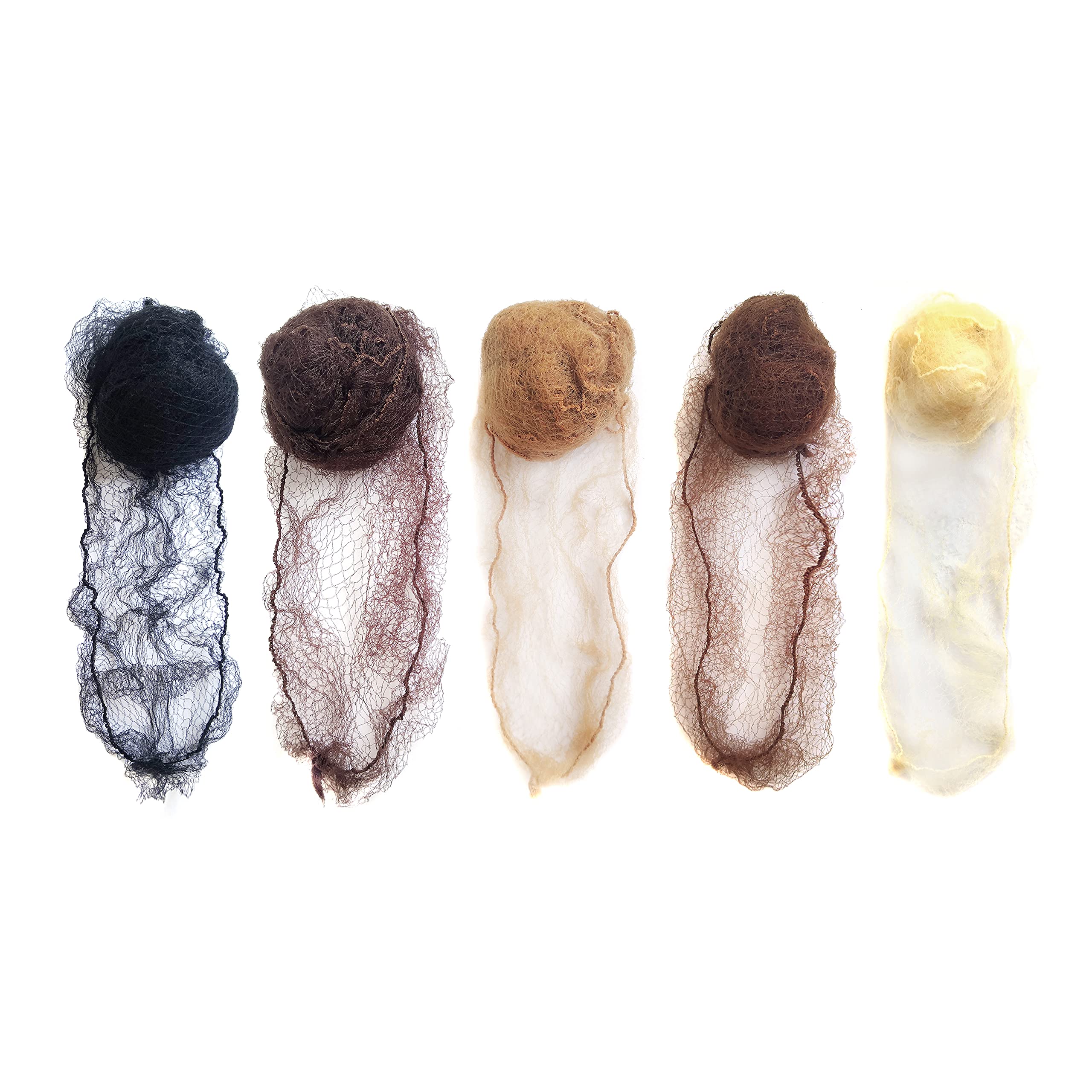 Yantaisiyu 50Pcs Hairnet Hair Net For Bun Invisible Elastic Mesh 20Inch 50Cm (Bulk Packing,Multicolored)