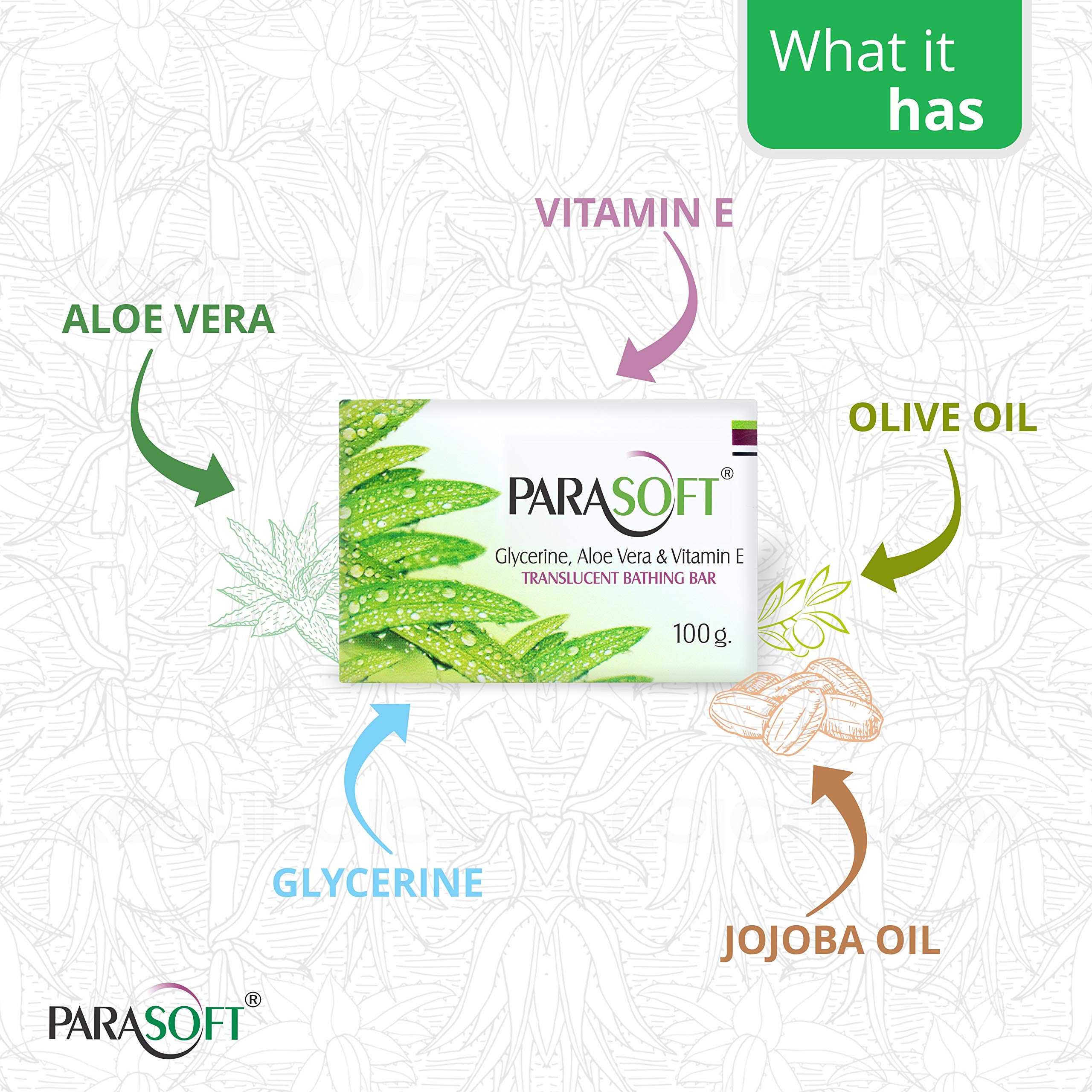 Parasoft Moisturising, Cleansing Body Soap With The Goodness Of Aloe Vera, Glycerine & Vitamin E For Dry Skin, Nourishing Daily