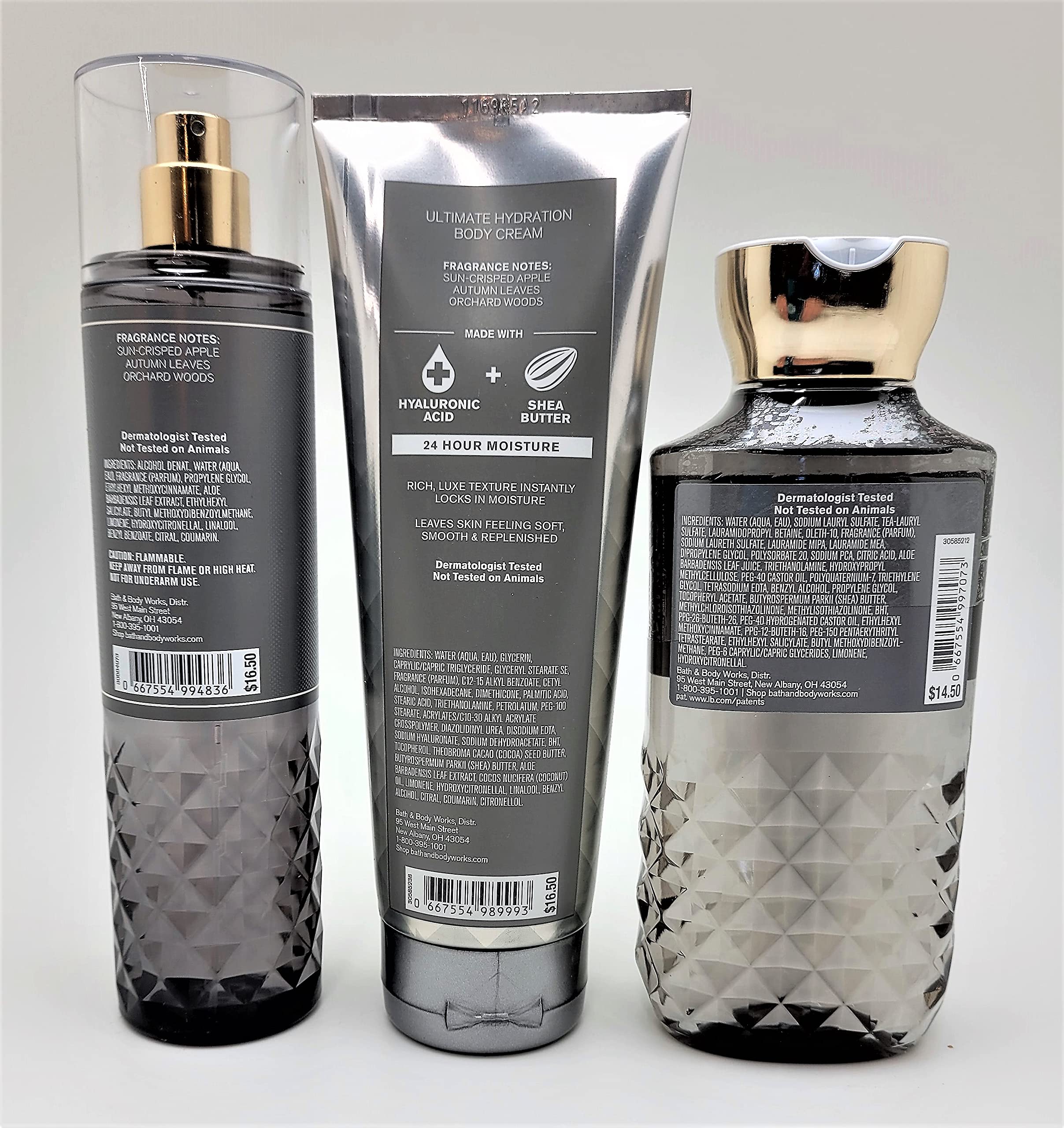 Bath & Body Works Sweater Weather 3 Pc Bundle - Fine Fragrance Mist, Ultimate Hydration Body Cream And Shower Gel