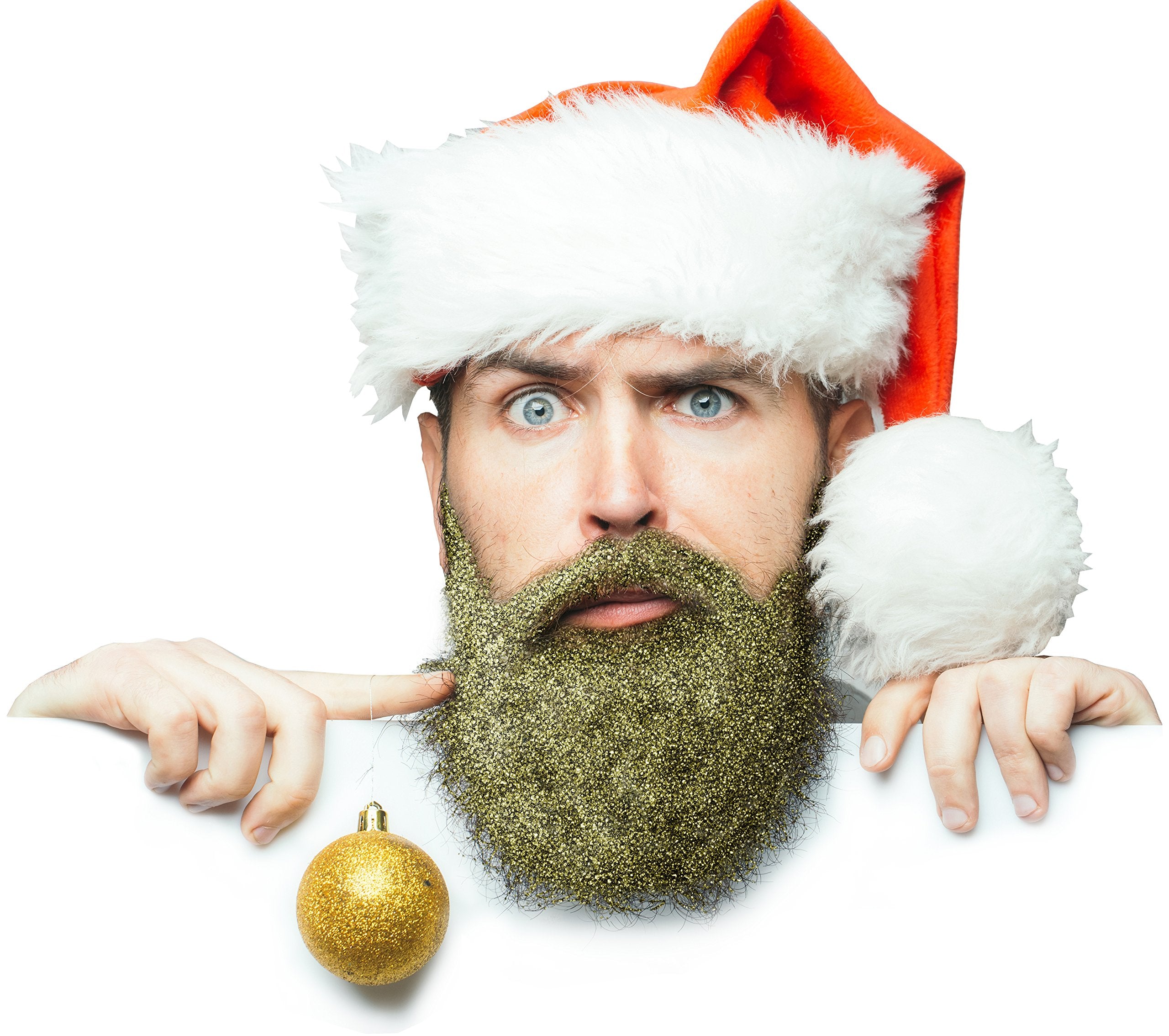 Beardaments Glitterbeard Beard Glitter with beard oil and brush - 4 Colors Available (Gold)