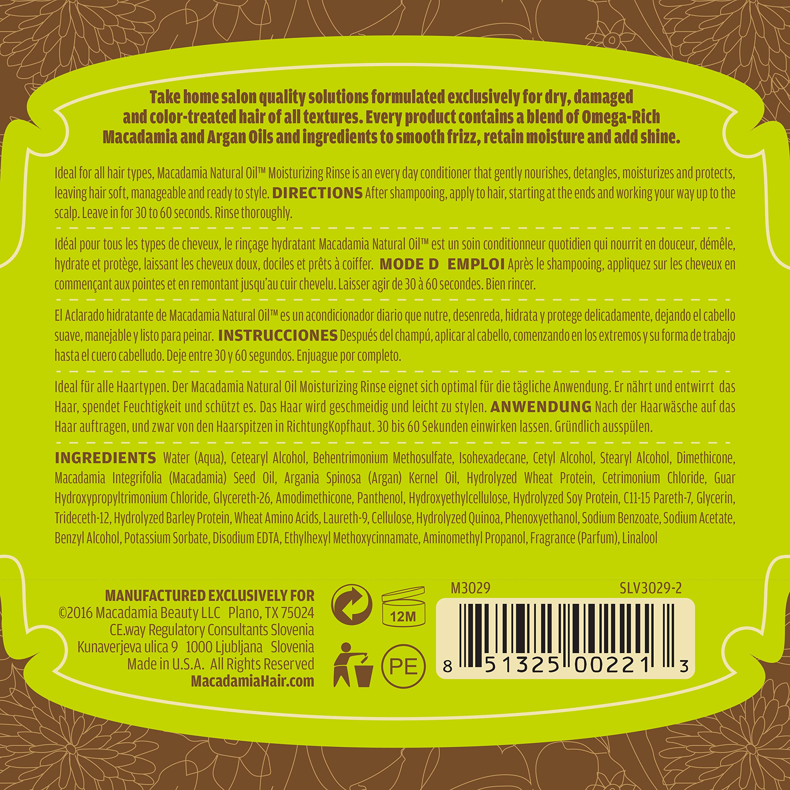 Moisturizing Rinse Unisex Conditioner By Macadamia, 33.8 Ounce