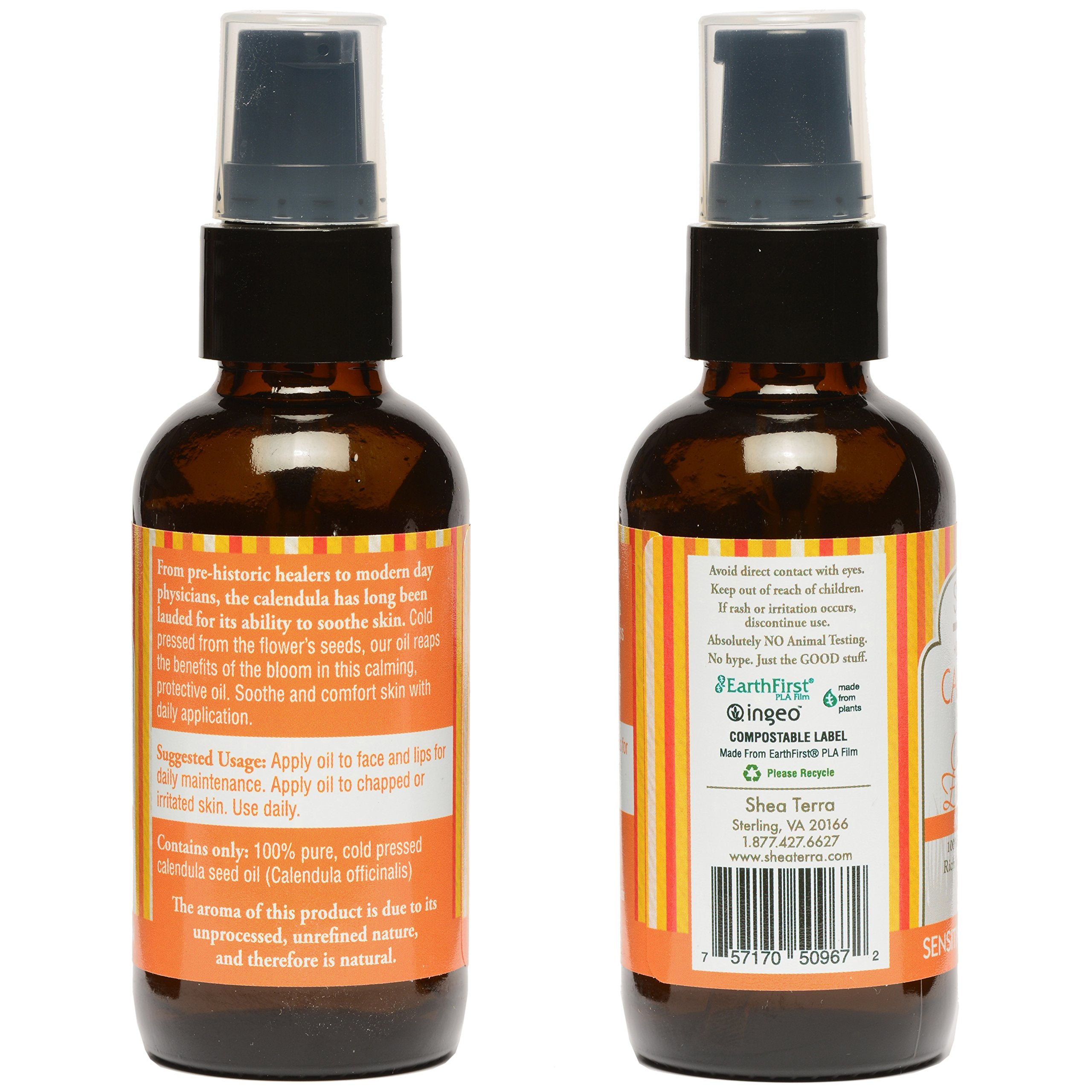 Shea Terra Egyptian Calendula Cold-Pressed Extra Virgin Oil | All Natural & Organic Oil Packed With Skin-Calming And Purifying P