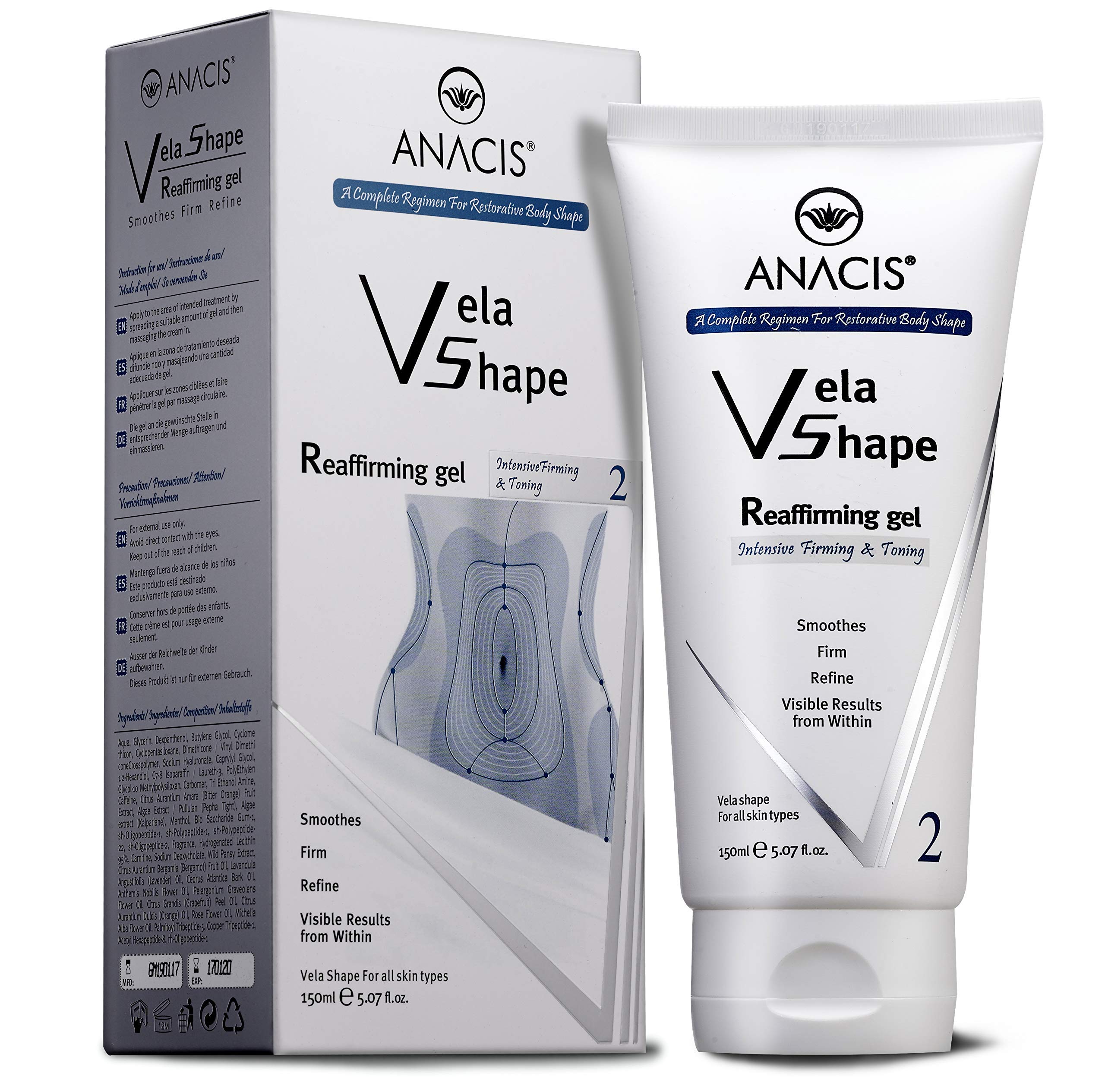 Anacis Cellulite Cream Treatment Reaffirming Complex Gel Diminishes The Appearance of Uneven Skin Tone and Rejuvenate 5.07 Oz