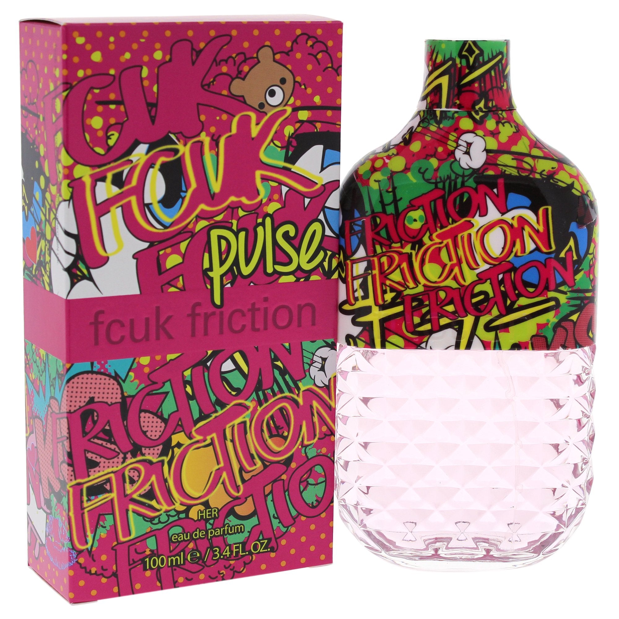 FCUK Friction Pulse Eau De Parfum Spray for Her, 3.4 Ounce