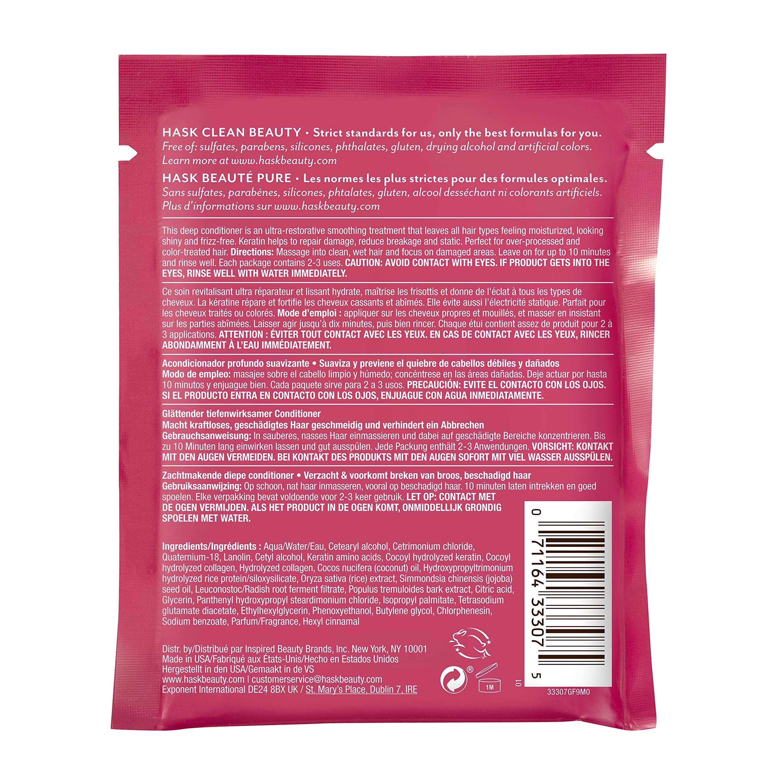 Hask Keratin Protein Deep Conditioning Hair Treatment 1.75 oz (Pack of 6)
