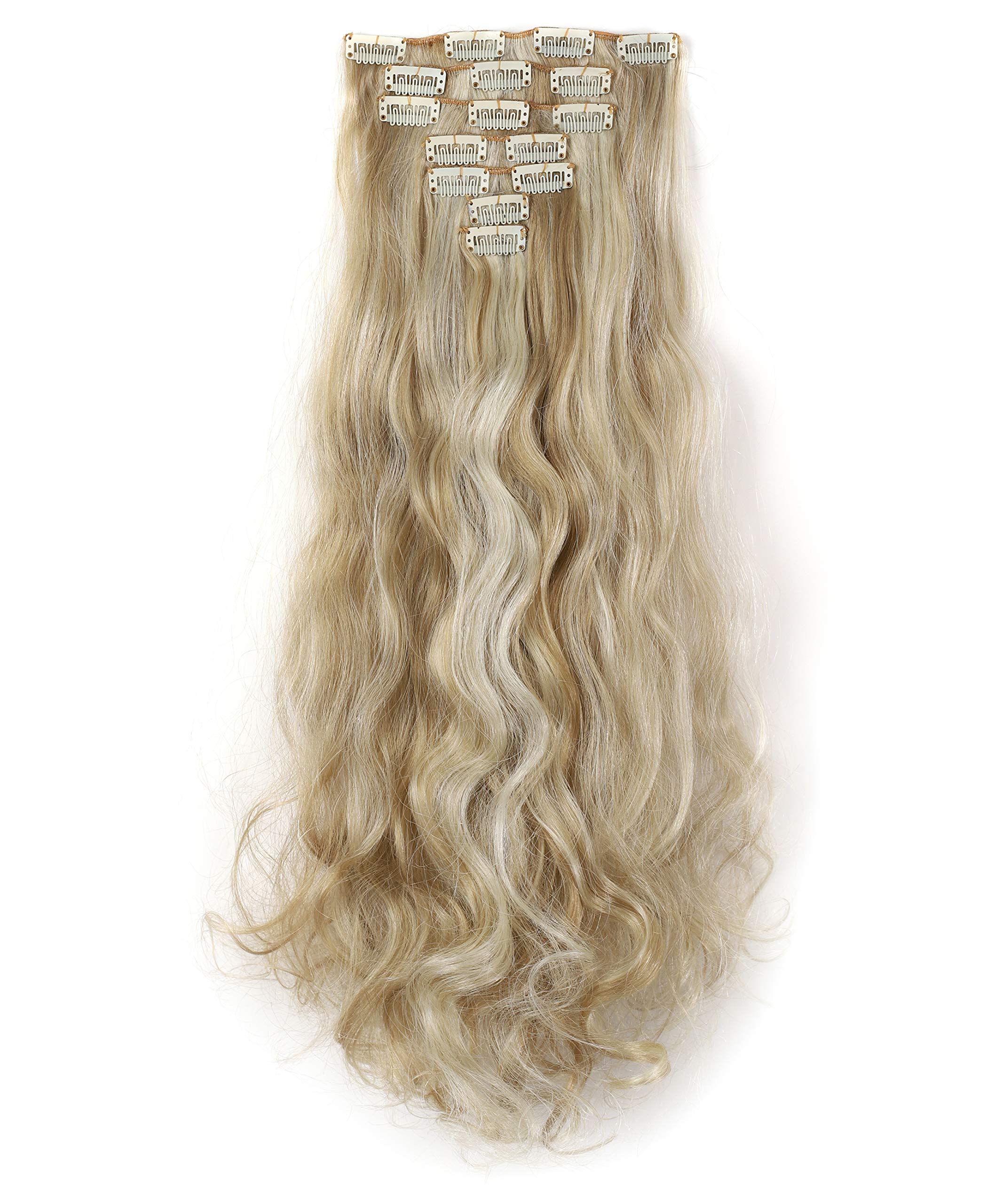 Onedor 20'' Curly Full Head Clip in Synthetic Hair Extensions 7pcs 140g (24H613)