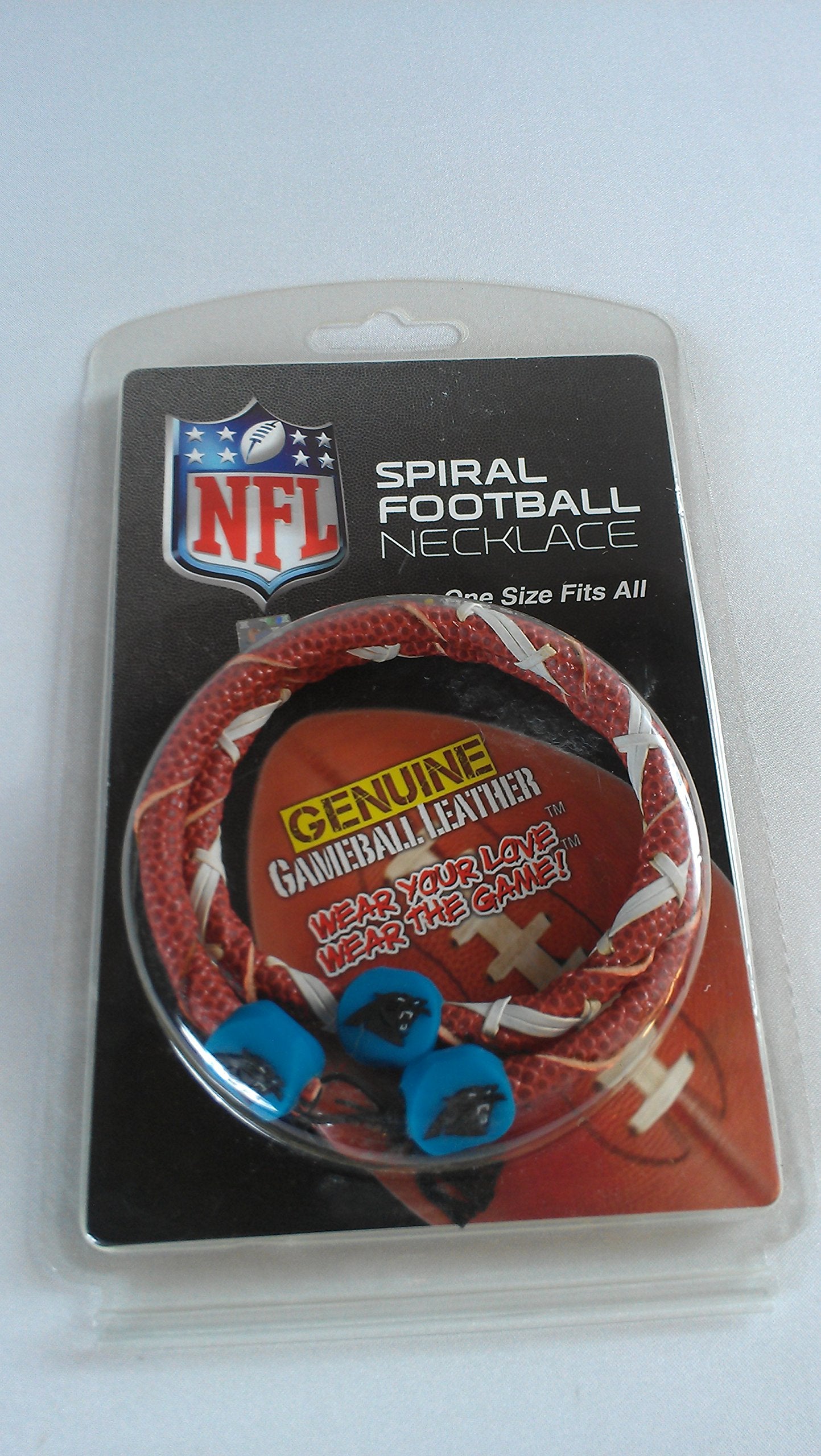 NFL Carolina Panthers Classic Spiral Football Necklace