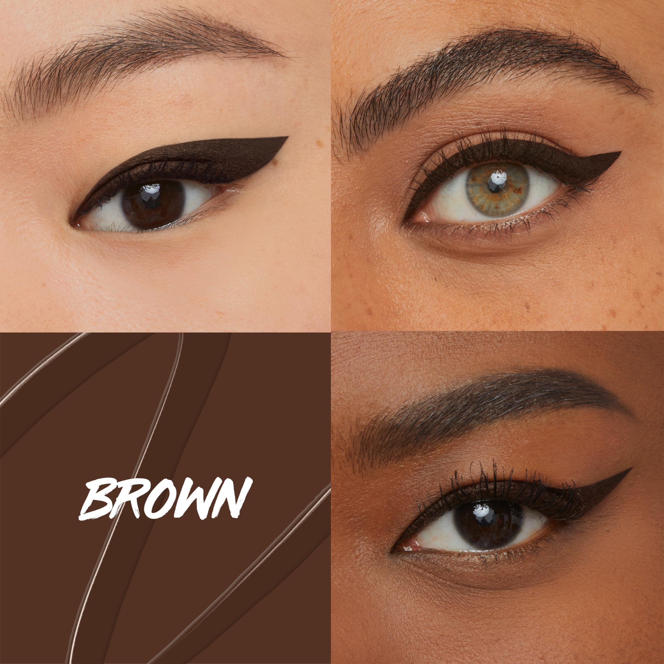 Maybelline Eyestudio Master Precise All Day Waterproof Liquid Eyeliner Makeup, Forest Brown, 1 Count (Packaging May Vary)