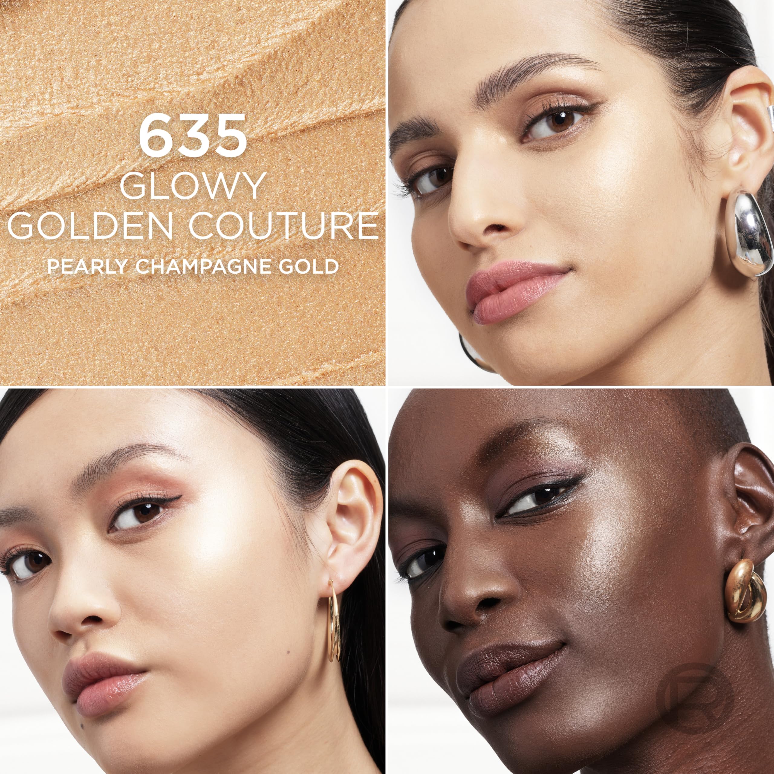 LOr  al Paris True Match Lumi Le Glow Highlighter Stick, Luminous, Satin, Glowy Highlighter for Face and Body, 635 Golden Coutur