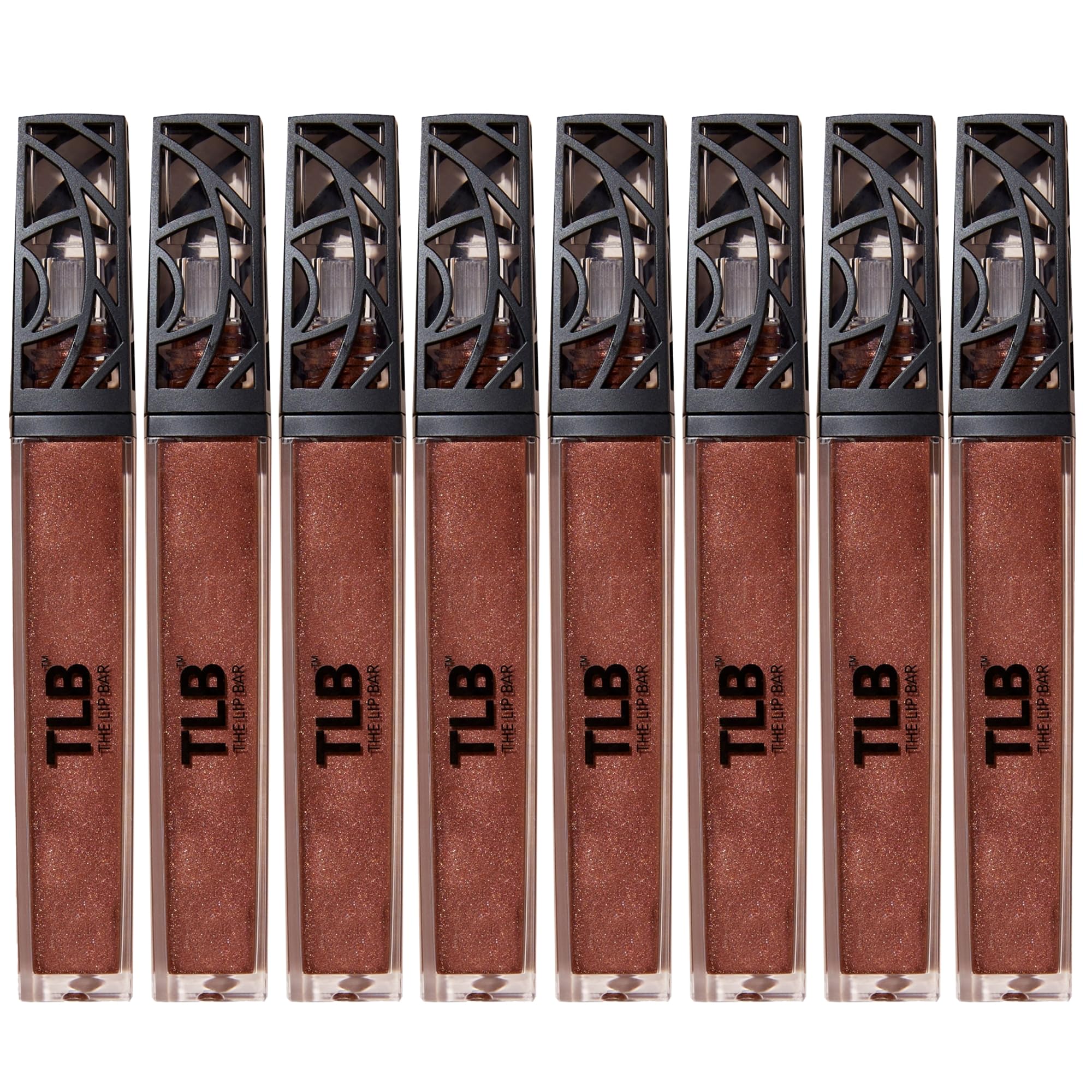 The Lip Bar Vegan Non-Sticky Lip Gloss, with Hydrating Shea Butter for a Lightweight, High Shine Finish, Extra - Brown Shimmer, 