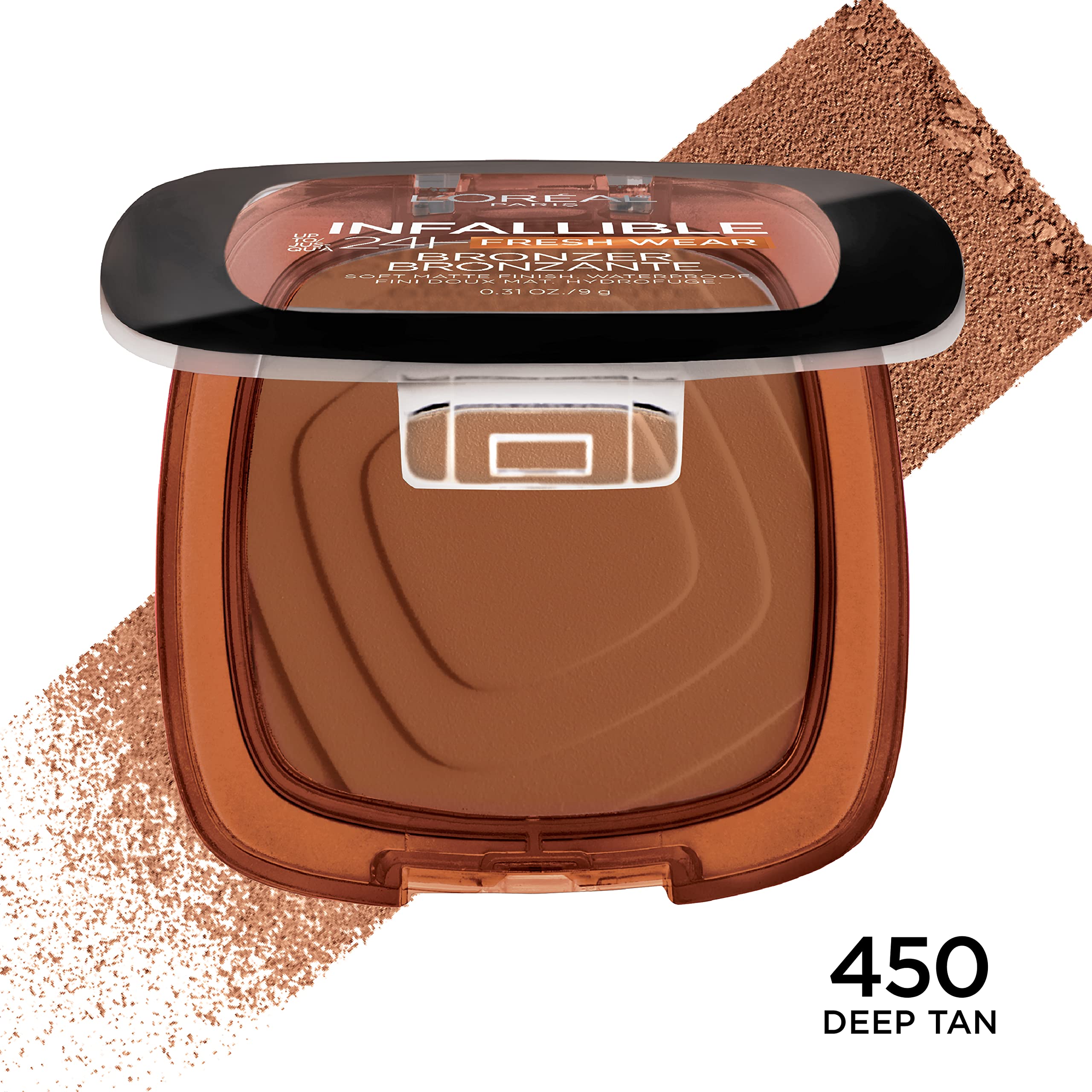 L'Oreal Paris Infallible Up to 24H Fresh Wear Soft Matte Longwear Bronzer. Waterproof, heatproof, Transfer, humidity and sweatpr