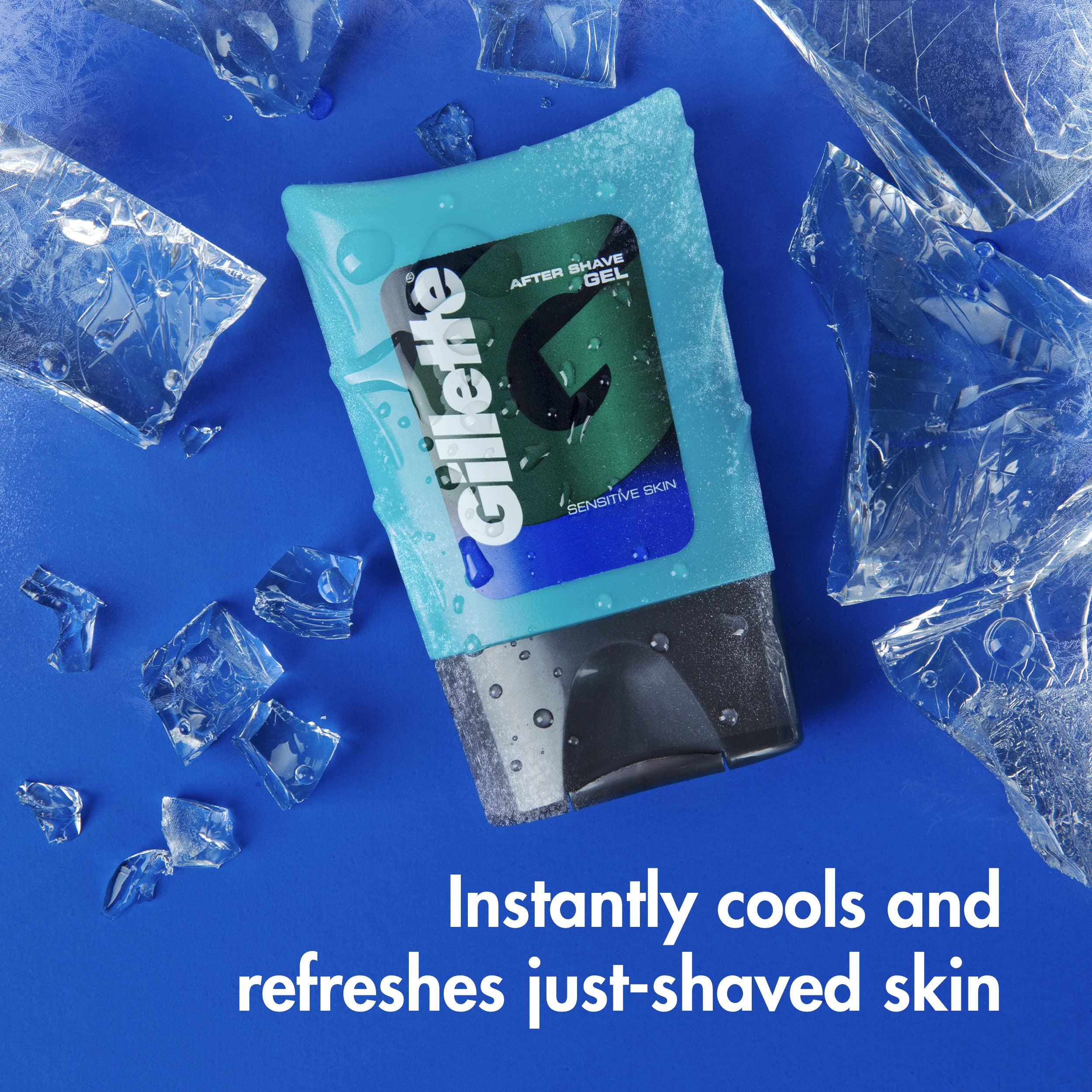 Gillette After Shave Gel for Men, Aftershave for Men, After Shave Lotion for Men, Calms, Soothes and Refreshes Sensitive Skin, L