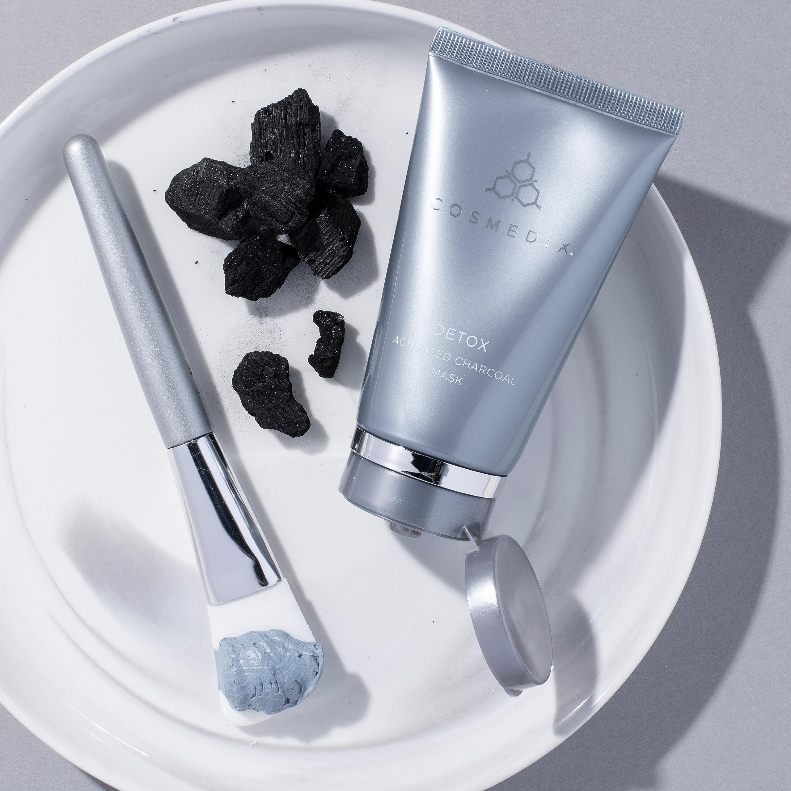 COSMEDIX Detox Activated Charcoal Mask, Helps Draw Out Oil & Dirt, Helps Smooth Skin's Texture, Charcoal & Kaolin Clay, Cruelty