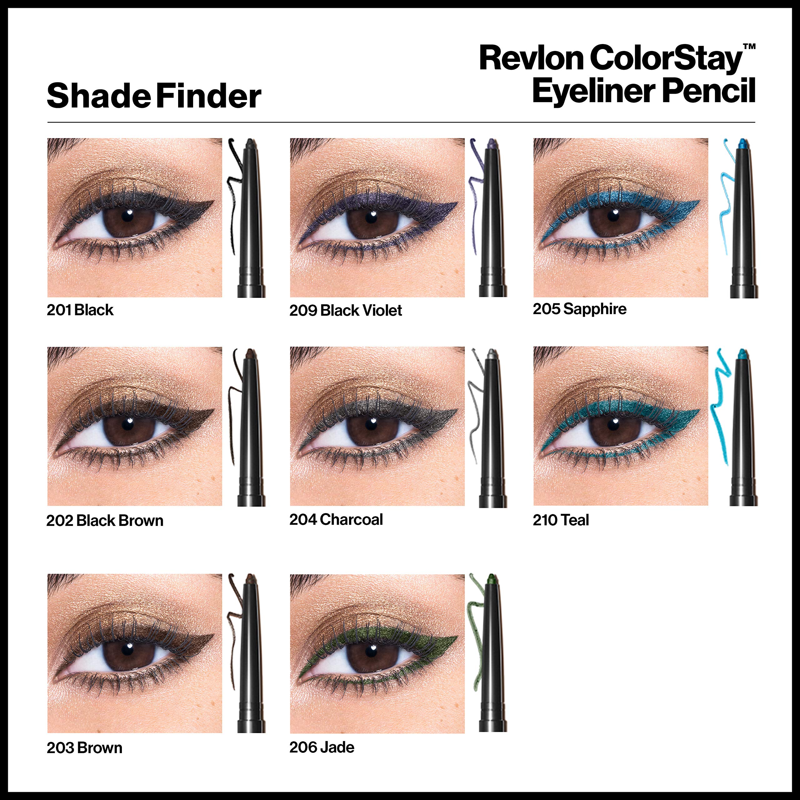 Revlon Pencil Eyeliner, Gifts For Women, Stocking Stuffers, Colorstay Eye Makeup With Built-In Sharpener, Waterproof, Smudge-Pro