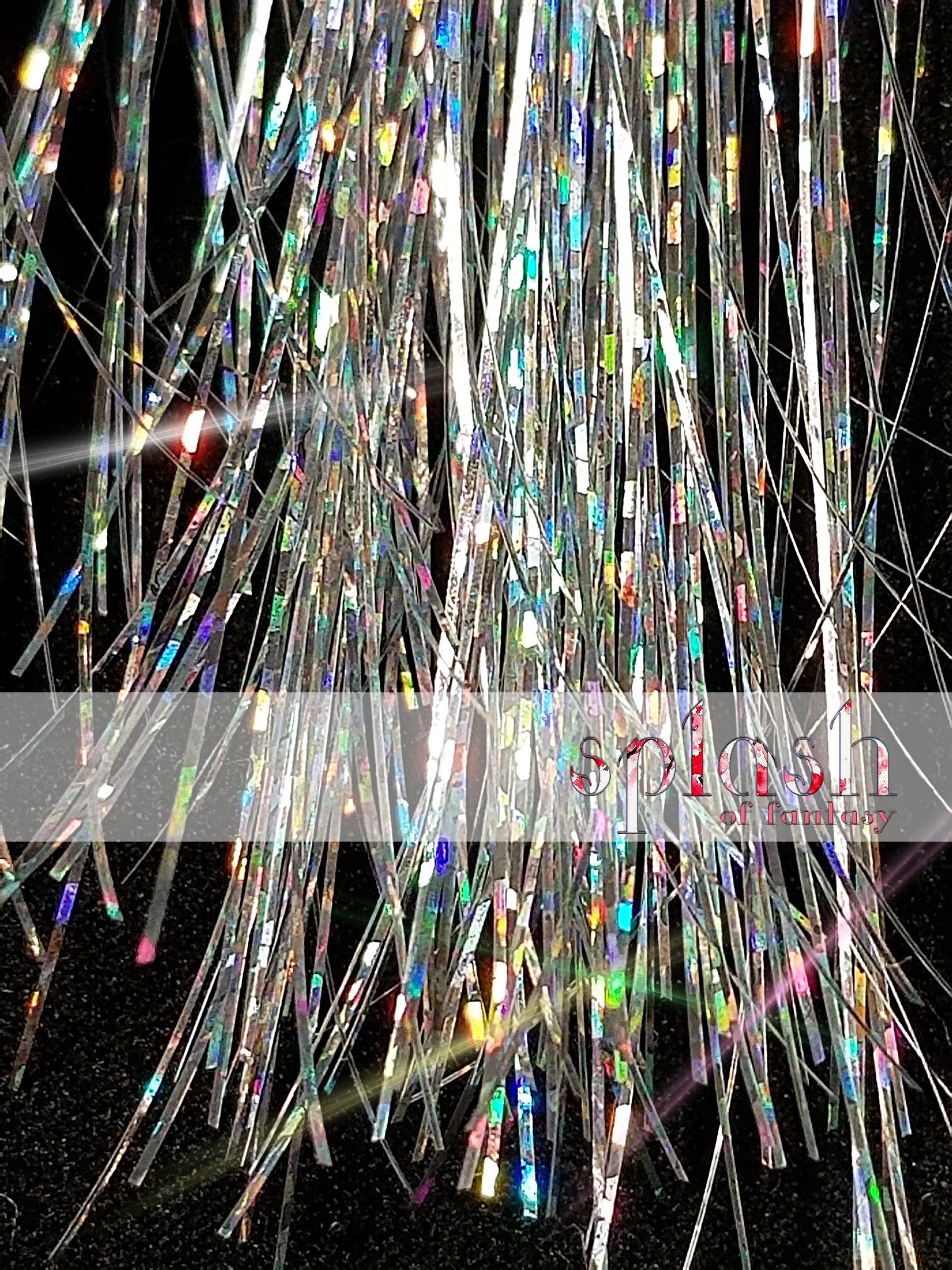 40 Inch Hair Tinsel 200 Strands Two Colors : Sparkling Silver & Sparkling Gold