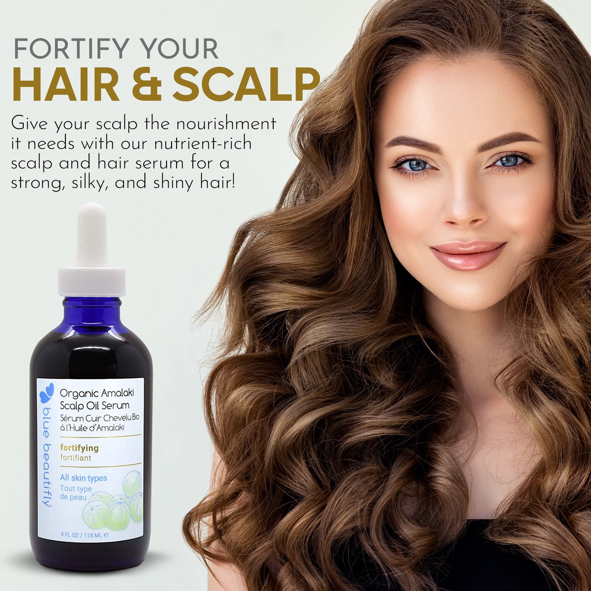 Blue Beautifly Usda Certified Organic Amalaki Hair Oil Serum | Strengthens Hair Follicles, Restores Growth, And Treats Dandruff