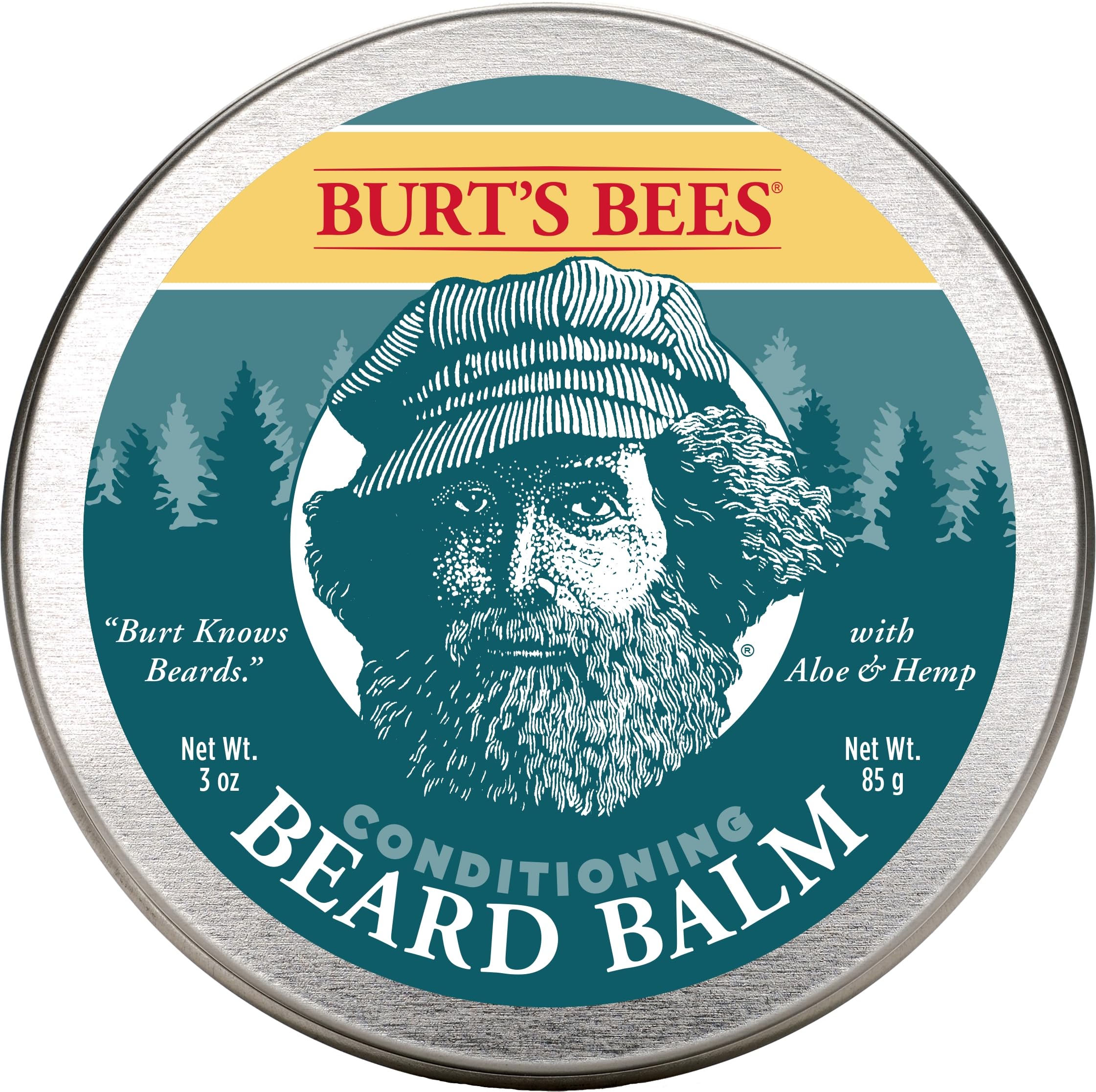 Burts Bees Conditioning Beard Balm with Aloe & Hemp, For Men, 3 Ounces