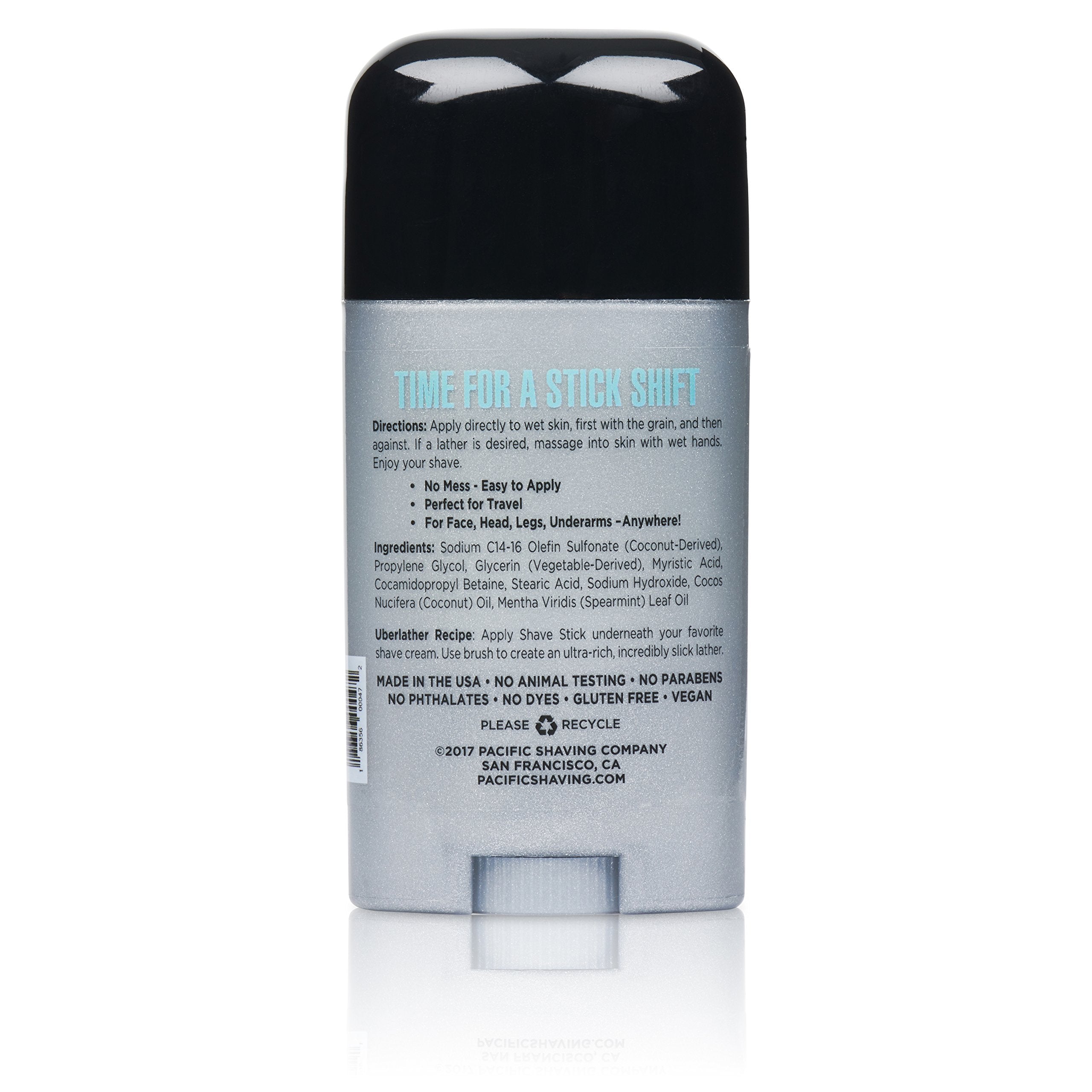 Pacific Shaving Company Ultra Slick Shave Stick - Easy Apply, No Mess, Smooth Shaves & Soft Skin, Tsa Friendly, All Skin Types,