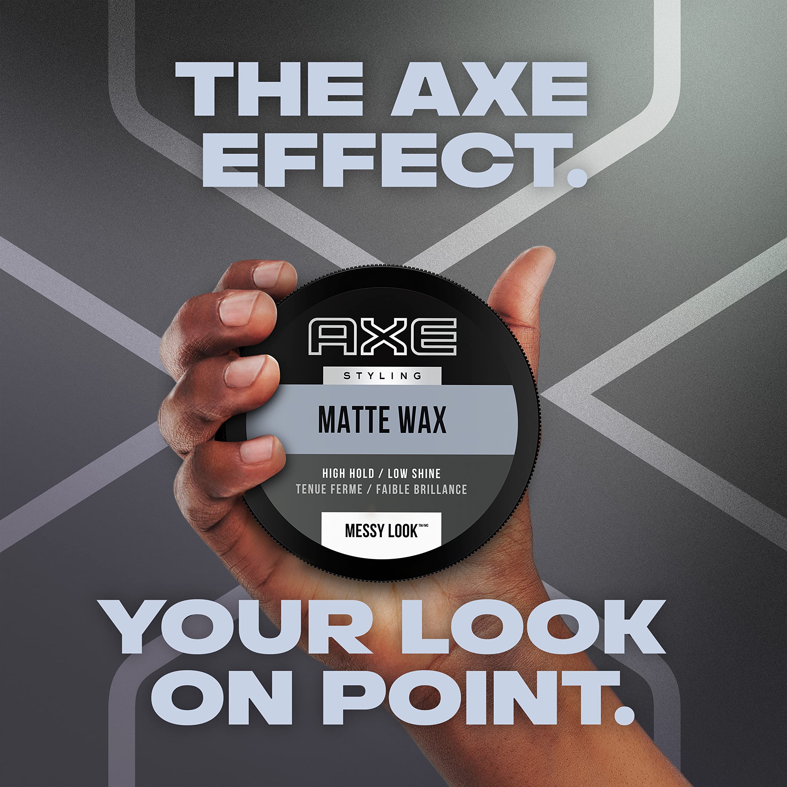 AXE Styling Pomade 2.64 oz - Messy Look Textured Matte Hair Product - White