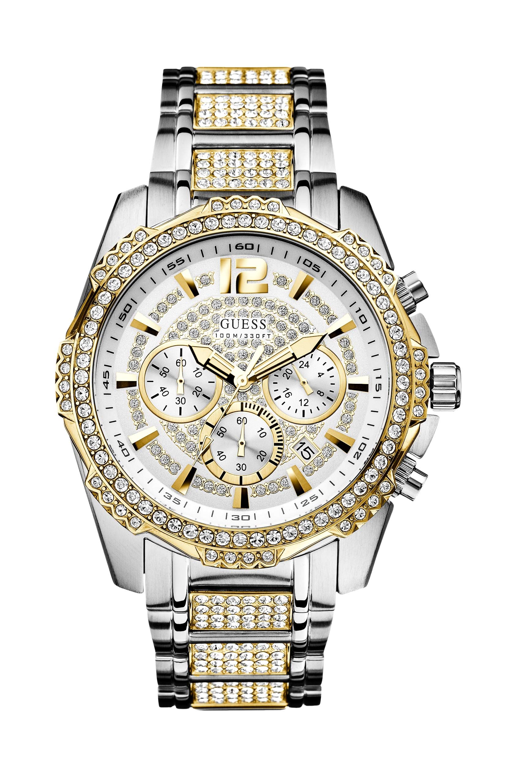 Guess Men White Dial Analogue Stainless Steel Band WatchU0291G4M