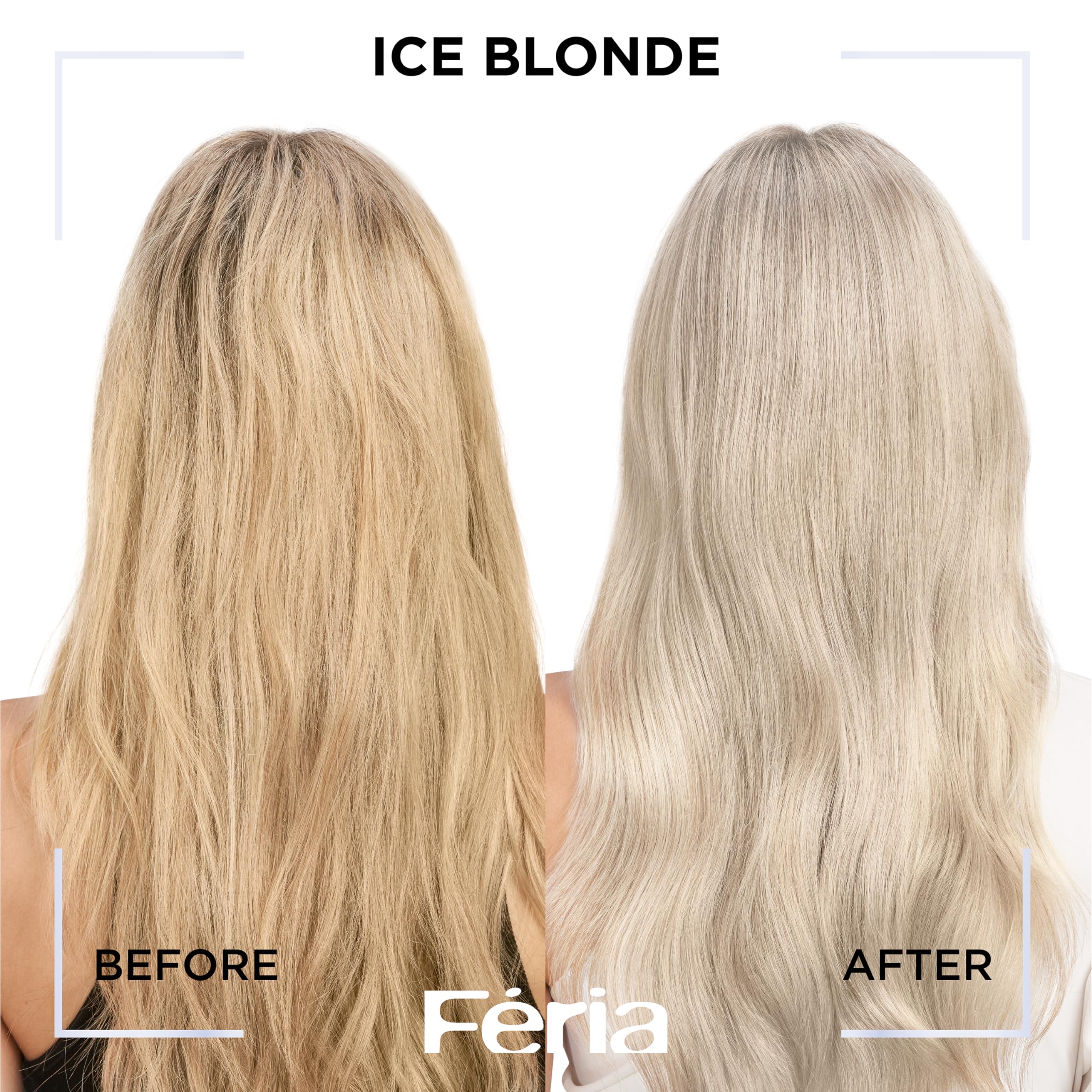 L'Oreal Paris Feria Long-Lasting Anti Brass Power Hair Toner, Ammonia Free Demi Permanent Hair Color, Pearl Blonde Hair Toner, 1