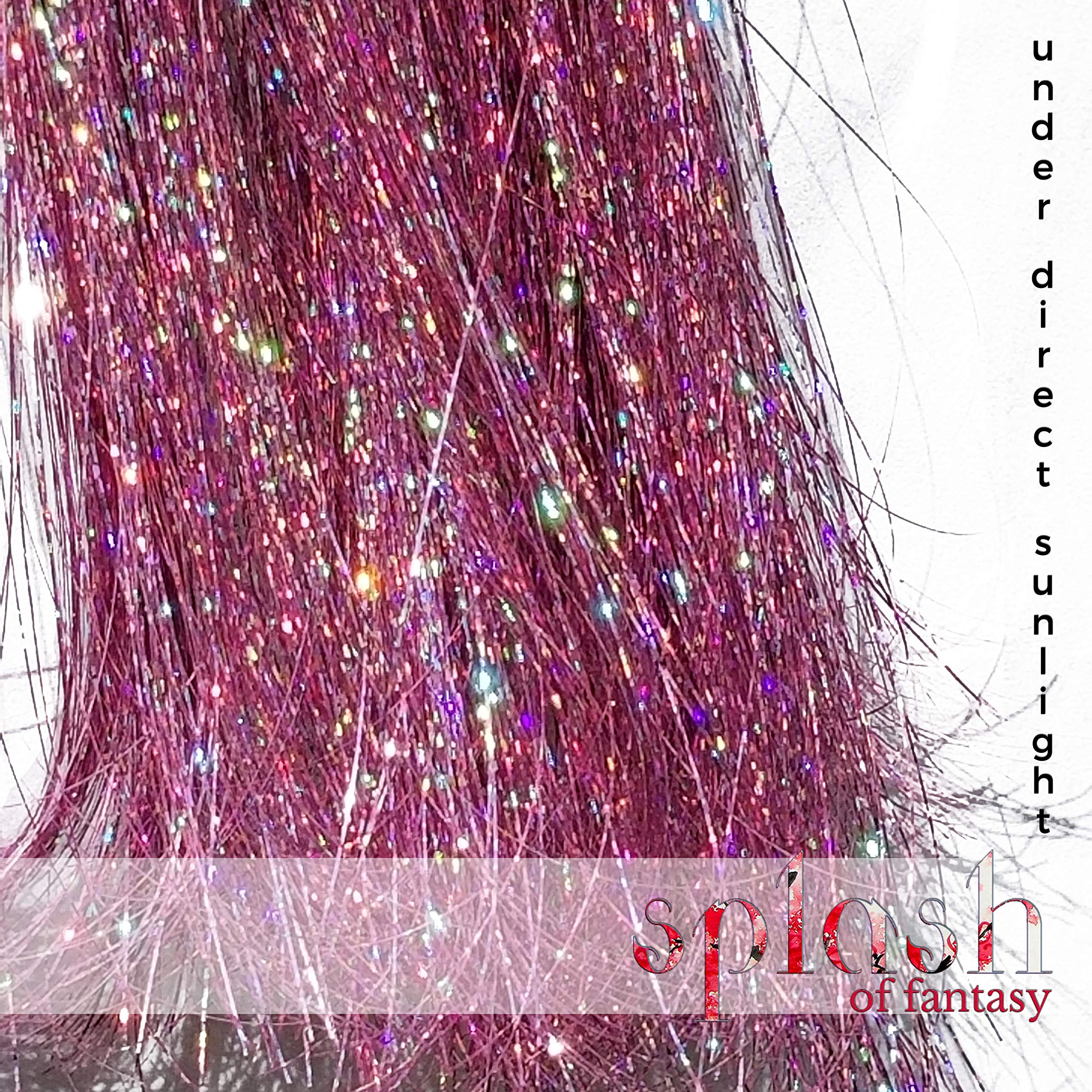 40'' Hair Tinsel 100 Strands (Sparkle Mauve Mist)