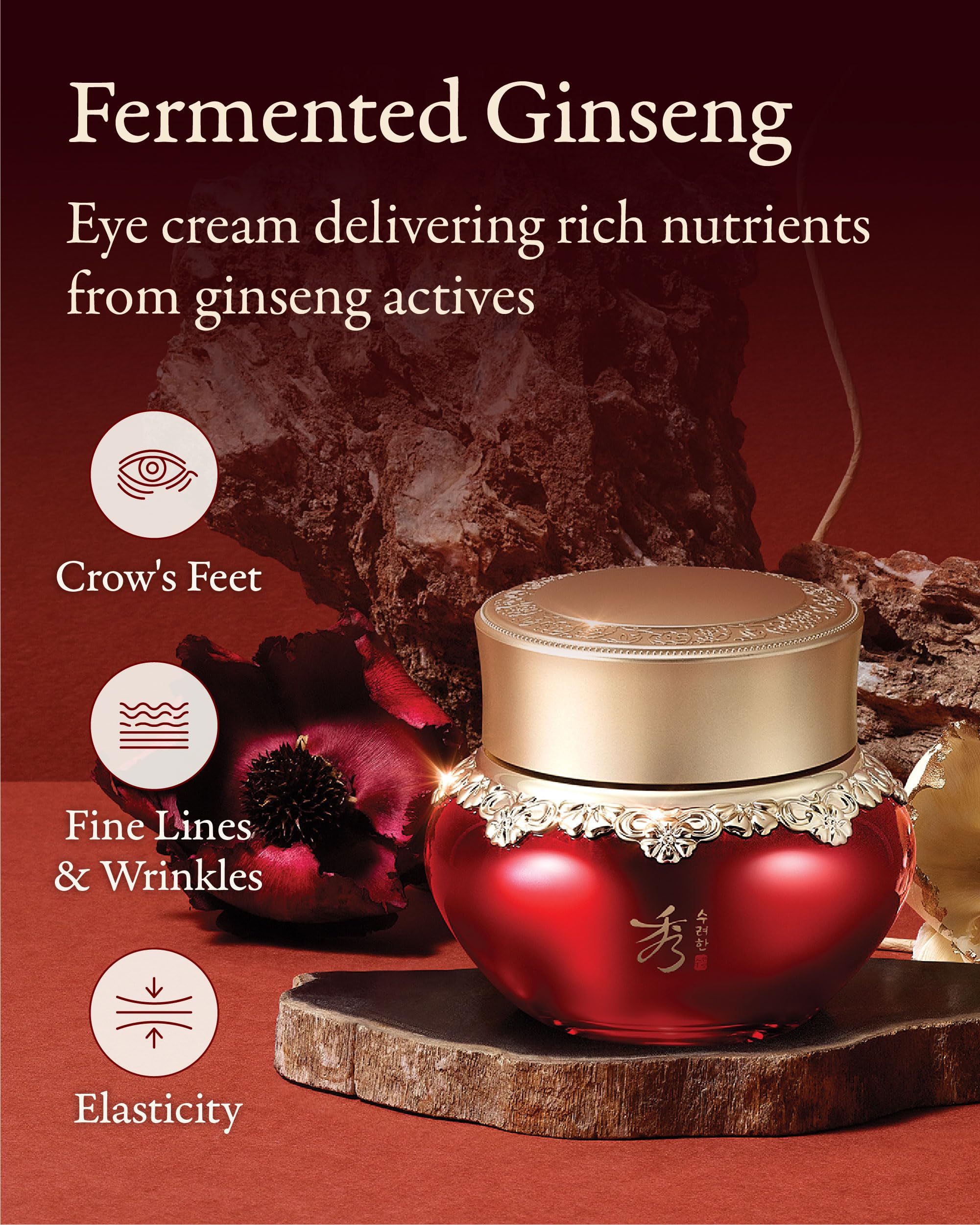 Sooryehan Hyobidam Fermented Eye Cream (0.84 Fl Oz) - Korean Skincare, Luxury Premium High-End Cream, Intensive Skin Care