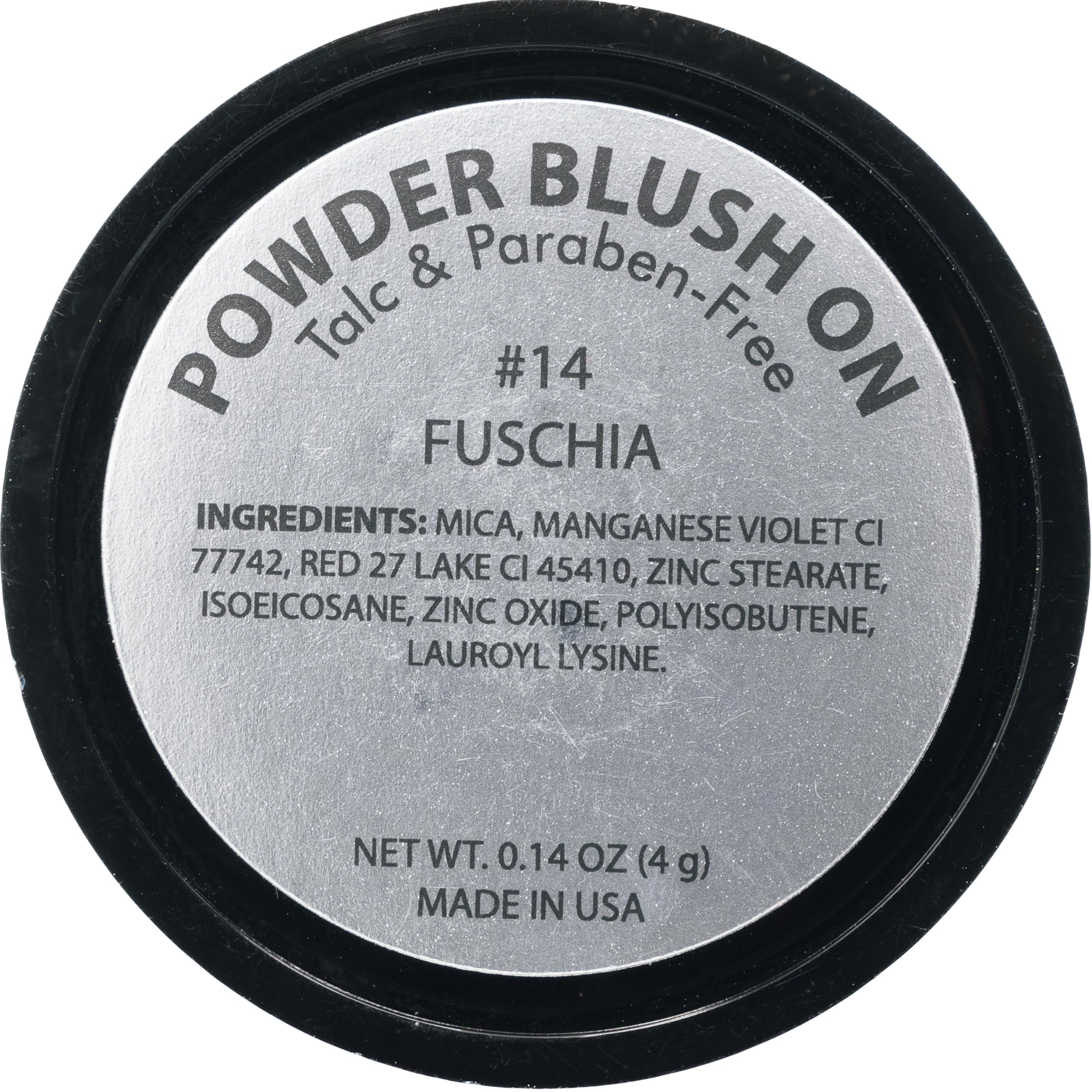 Pure Ziva Hot Pink Bright Fuchsia Magenta Rouge Blush Pressed Cheek Color Powder, Talc & Paraben Free, 4 Grams, No Animal Testin