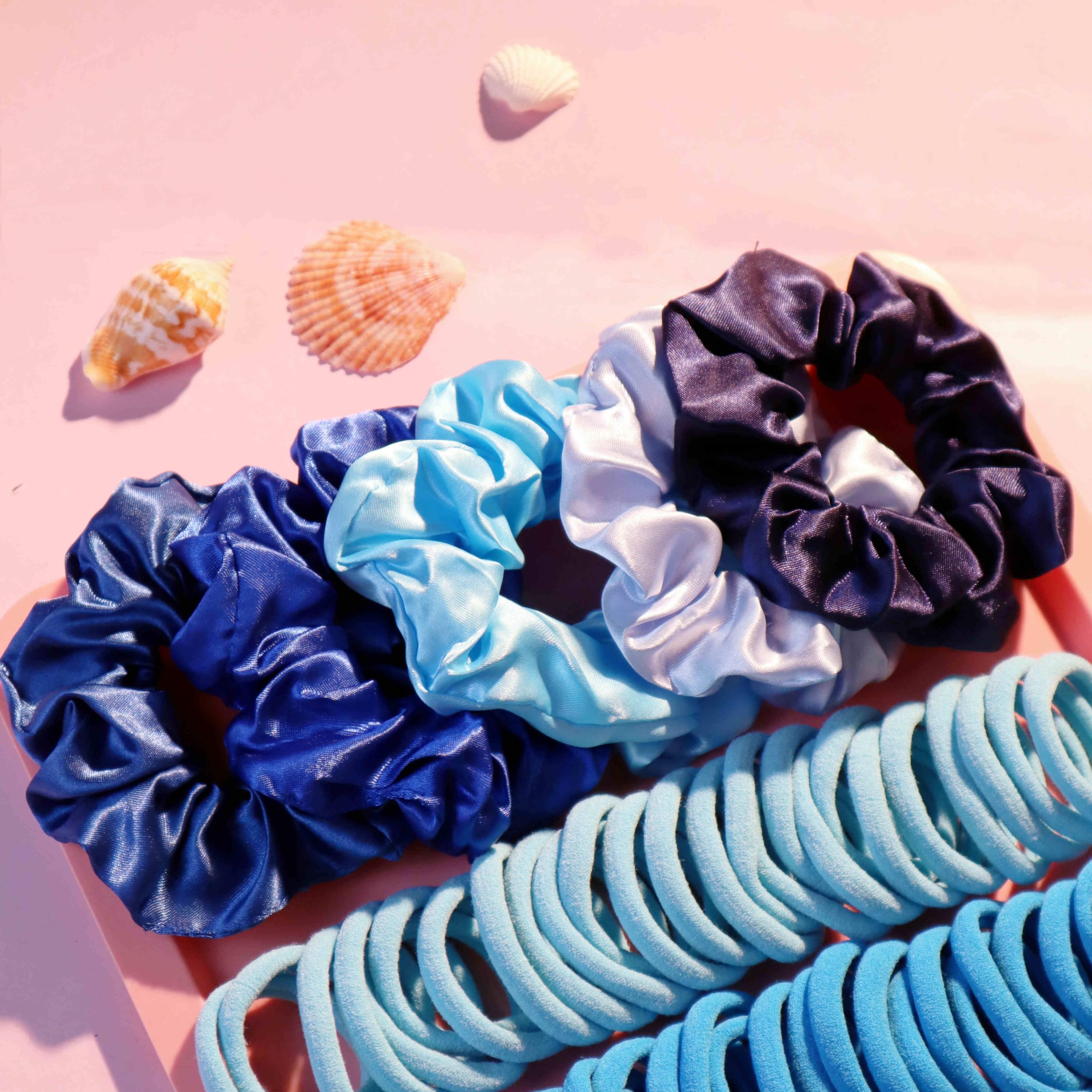 Yanrong Hair Accessories For Woman Set, 755Pcs Seamless Ponytail Holders Variety Hair Scrunchies Hair Bands Scrunchy Hair Ties F