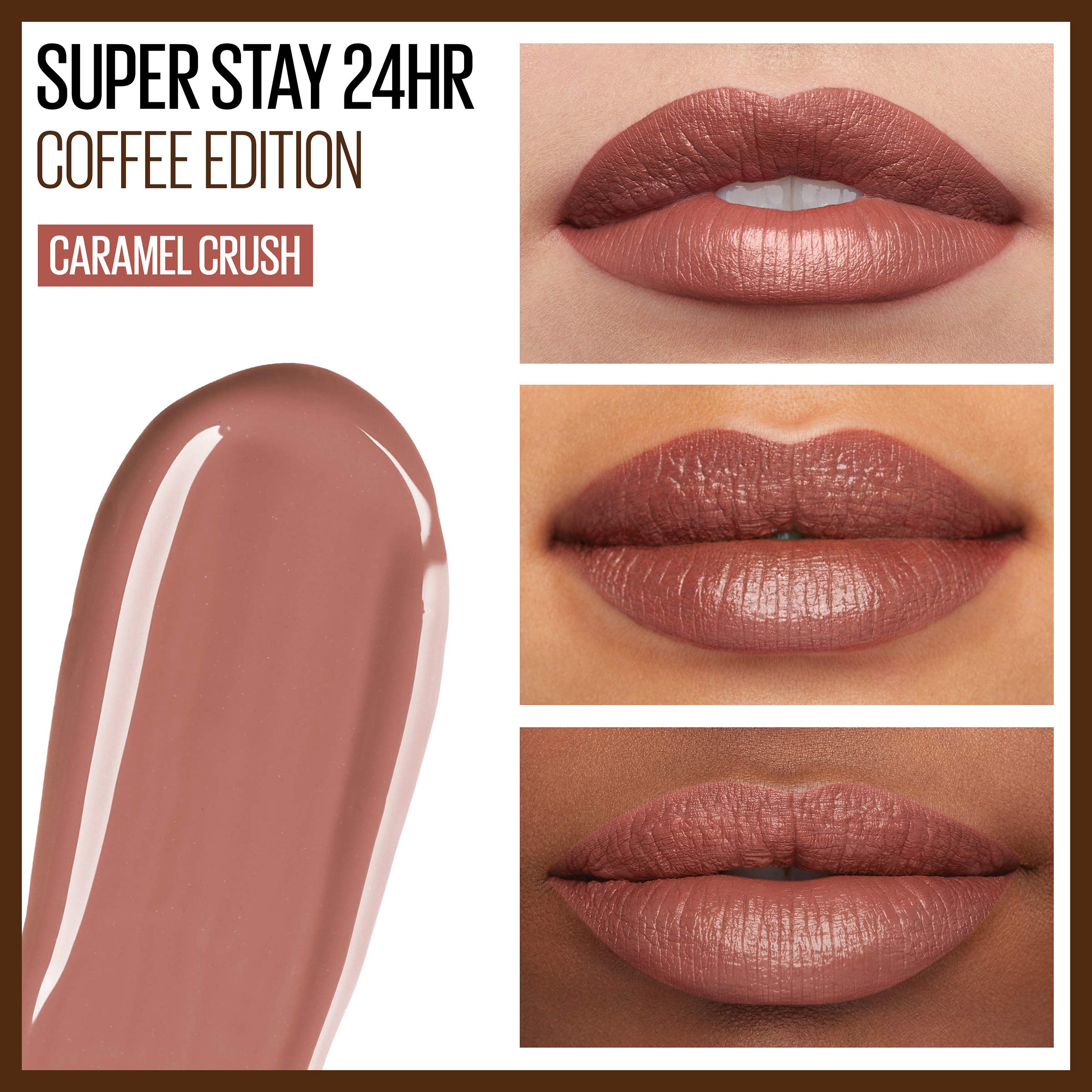 Maybelline Superstay 24, 2-Step Liquid Lipstick, Coffee Edition, Caramel Crush