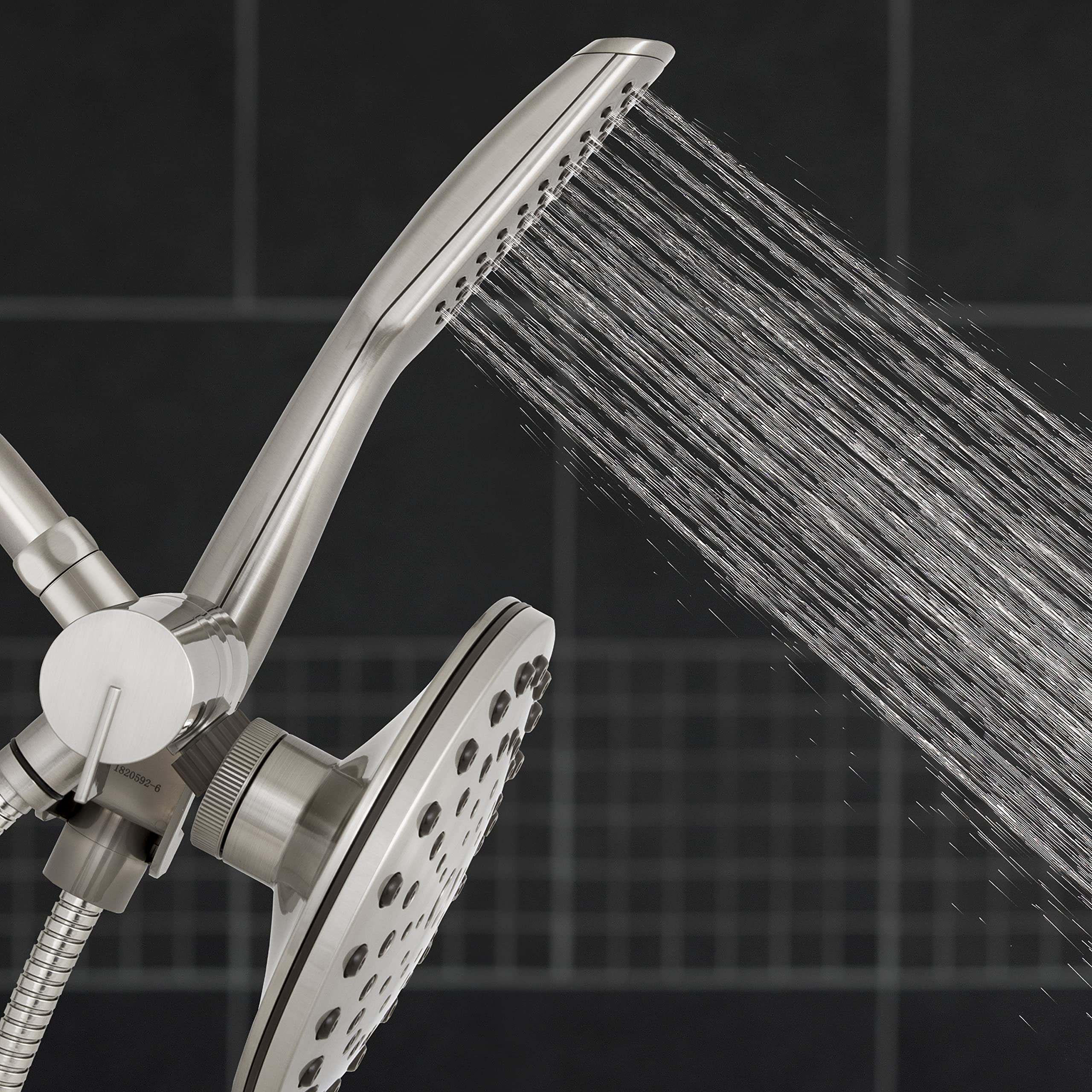 Waterpik High Pressure Pulsating Shower Wand And Rain Shower Head Combo With Extra-Long 8-Foot Metal Hose, Hairwand Pulse Spa Sy