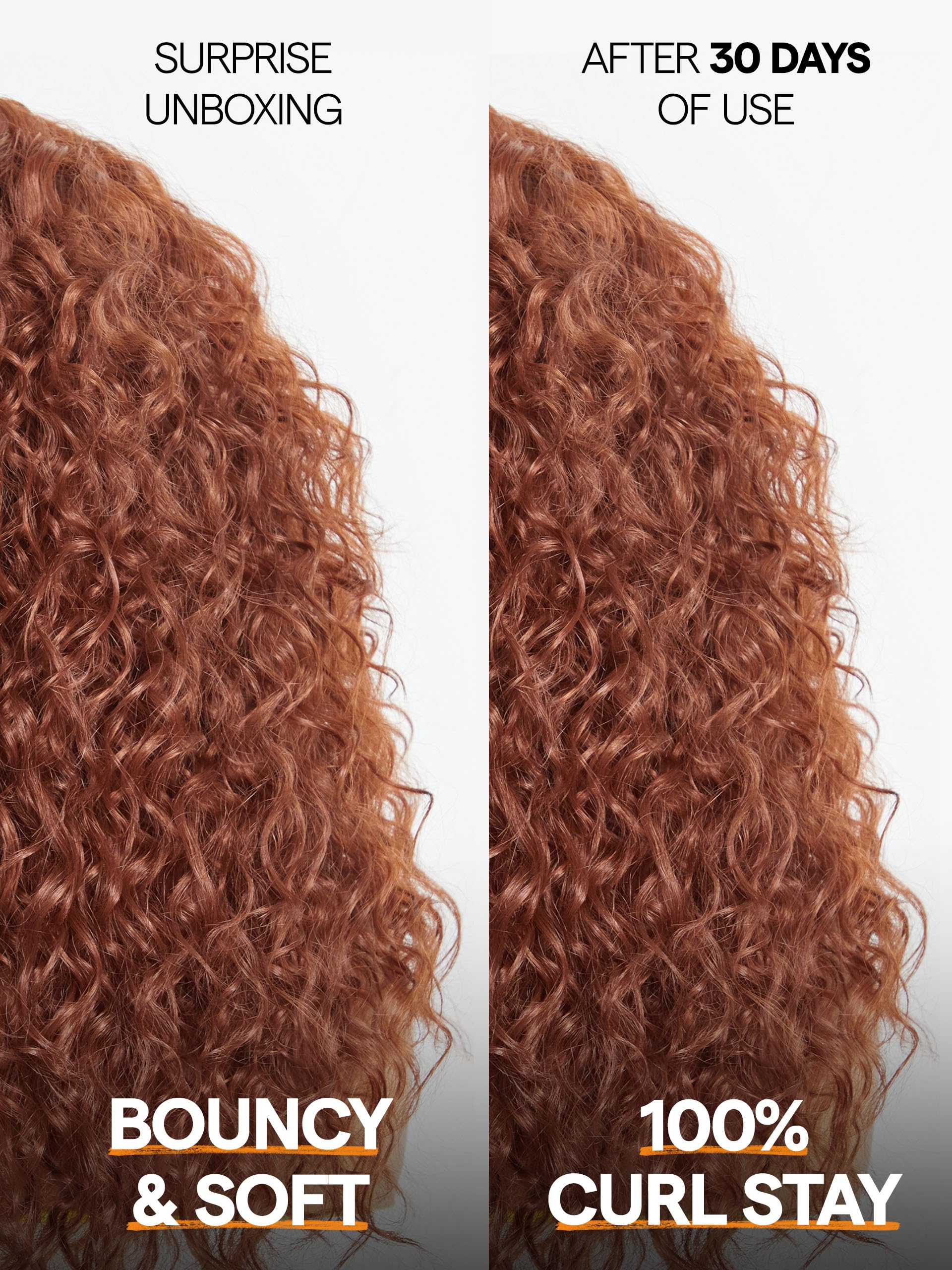 GORGIUS Curly Wig with Bangs | Premium Fiber & Remy Hair Blend | Trending Ginger Brown | Realistic Look with True Scalp