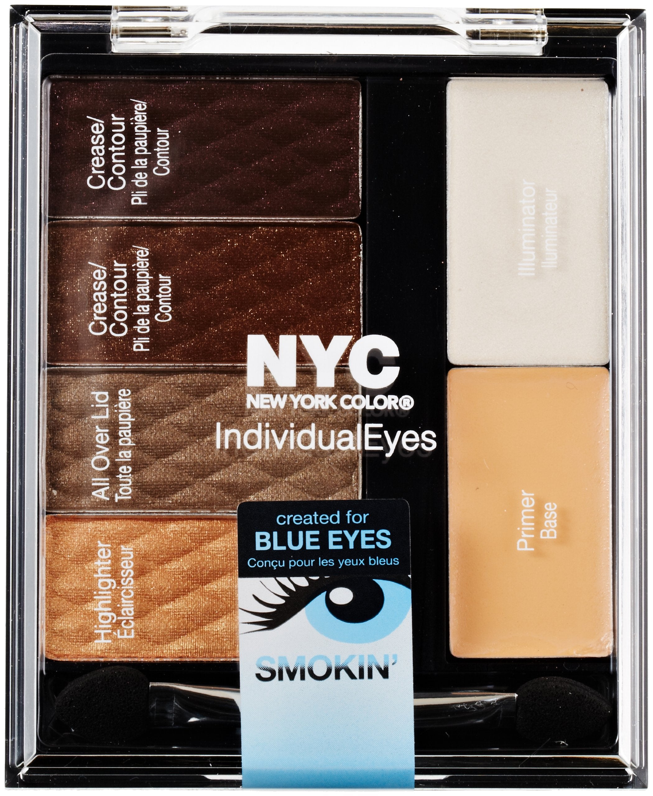 New York Color Individualeyes Custom Compact, Smokey Blues, 1.08 Ounce