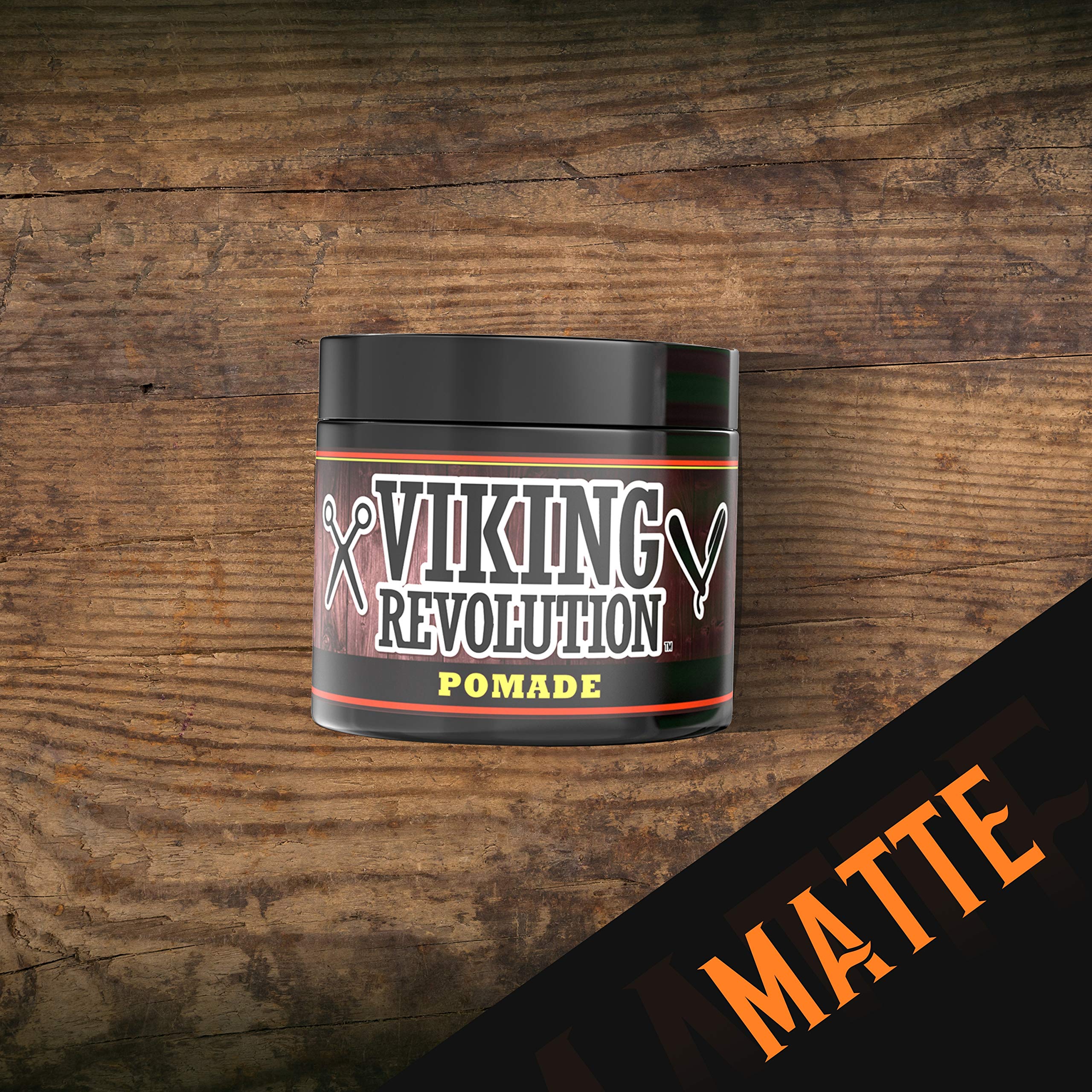 Viking Revolution Hair Pomade For Men (New Formula) - Medium Hold And Matte Shine Free For Classic Look 4Oz - Water Based & Easy