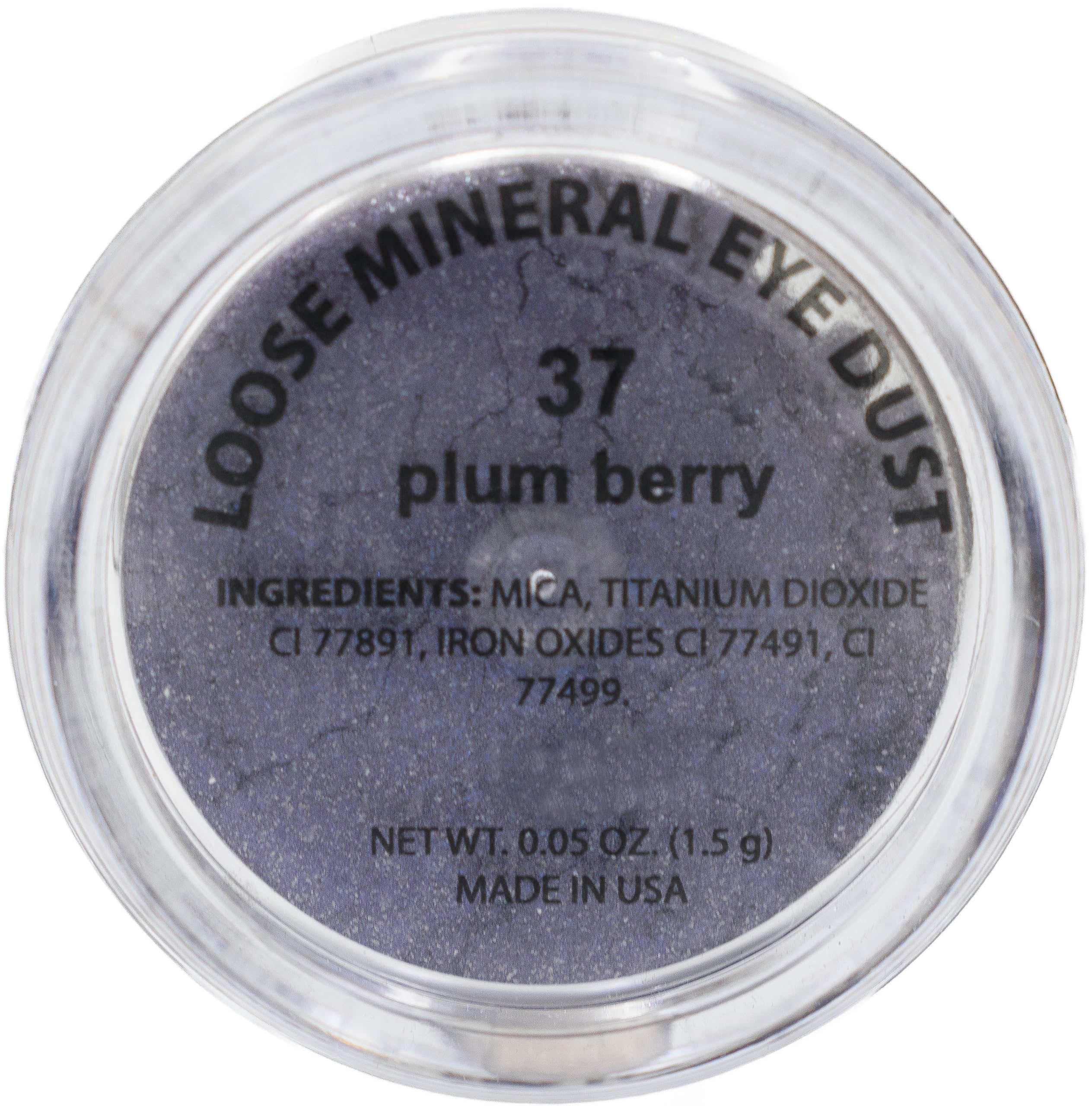Pure Ziva Plum Berry Cool Tone Purple Violet Lavender Mineral Single Loose Powder Eyeshadow; Vegan, Talc & Paraben Free, No Anim