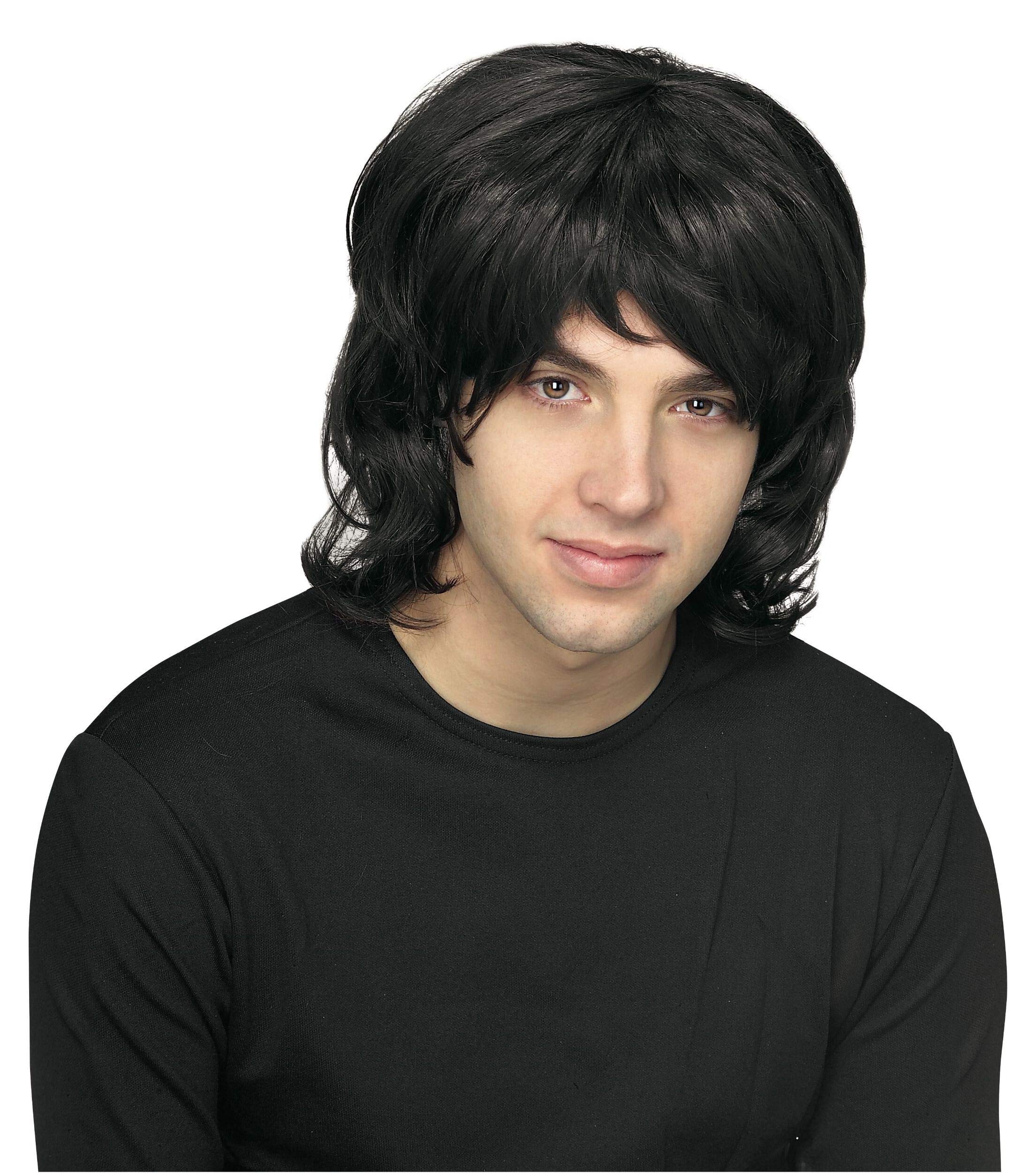 Rubie's mens 70's Shag Wig Party Supplies, Black, One Size US