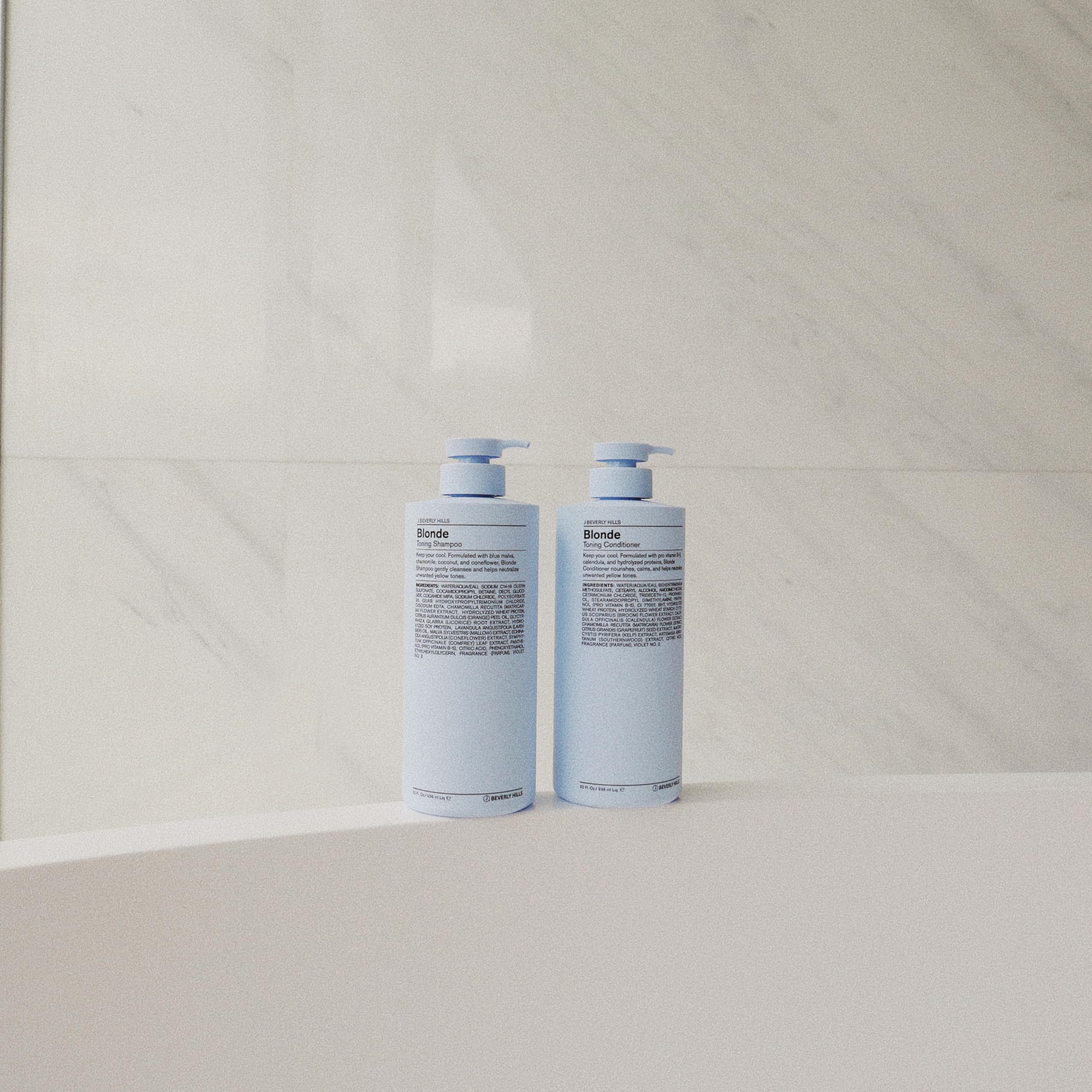 J Beverly Hills Blue Blonde Toning Conditioner with Vitamin B5 to Tone Brassy Hair, (32 Oz)