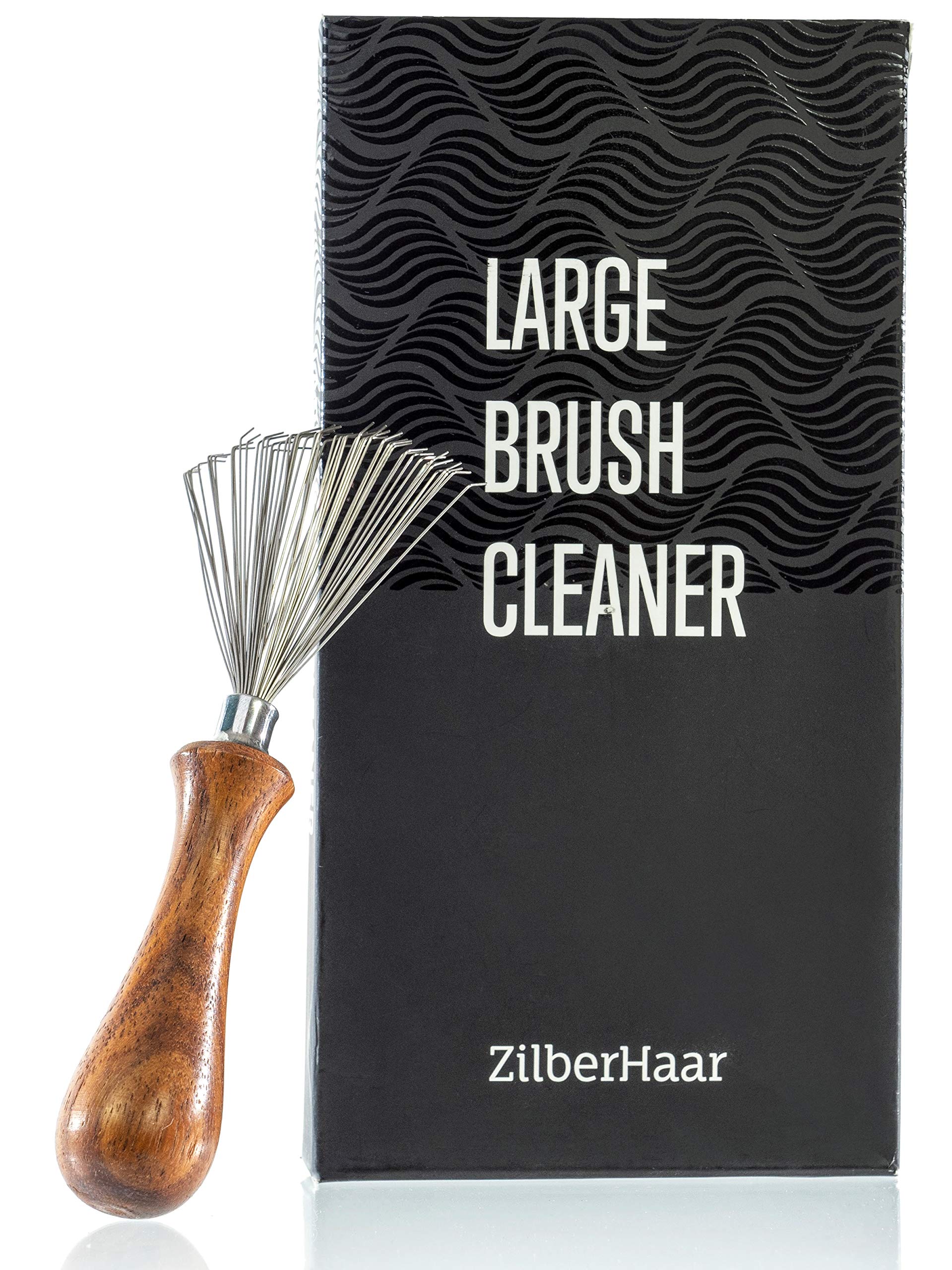 ZilberHaar Brush Cleaner - Beard and Hair Brush Cleaner Tool - Hand-Made Natural Hairbrush Cleaner Tool - 4.3 Inches Long and 1.