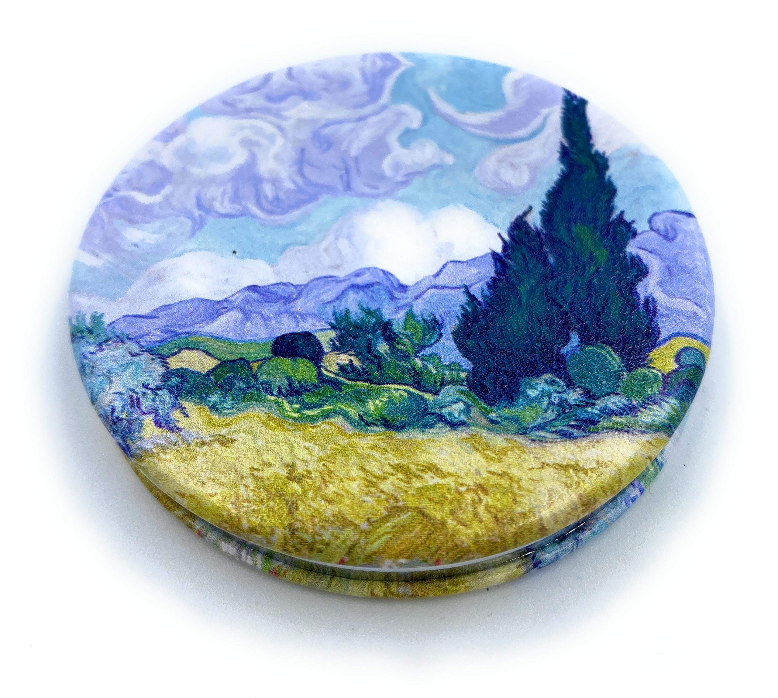 Aeisage Art Gifts For Women Travel Mirror Van Gogh Handheld Mirror Small Cosmetic Compact Mirror Cute Pocket Mirror Design Print