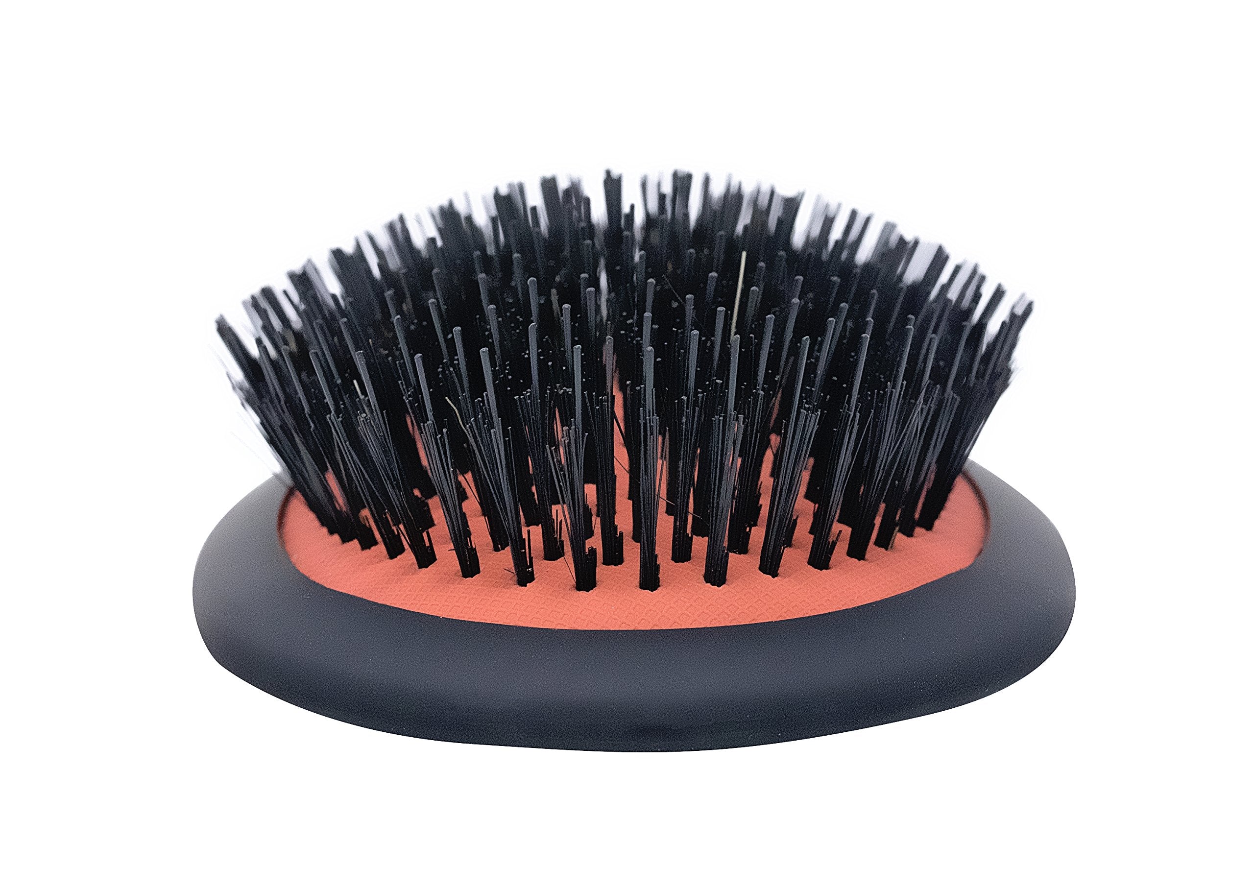 Spornette Large Luxury Cushion Boar And Nylon Bristle Oval Hair Brush (#LX-1) With A Soft Satin No-slip Handle Best Used For Sty