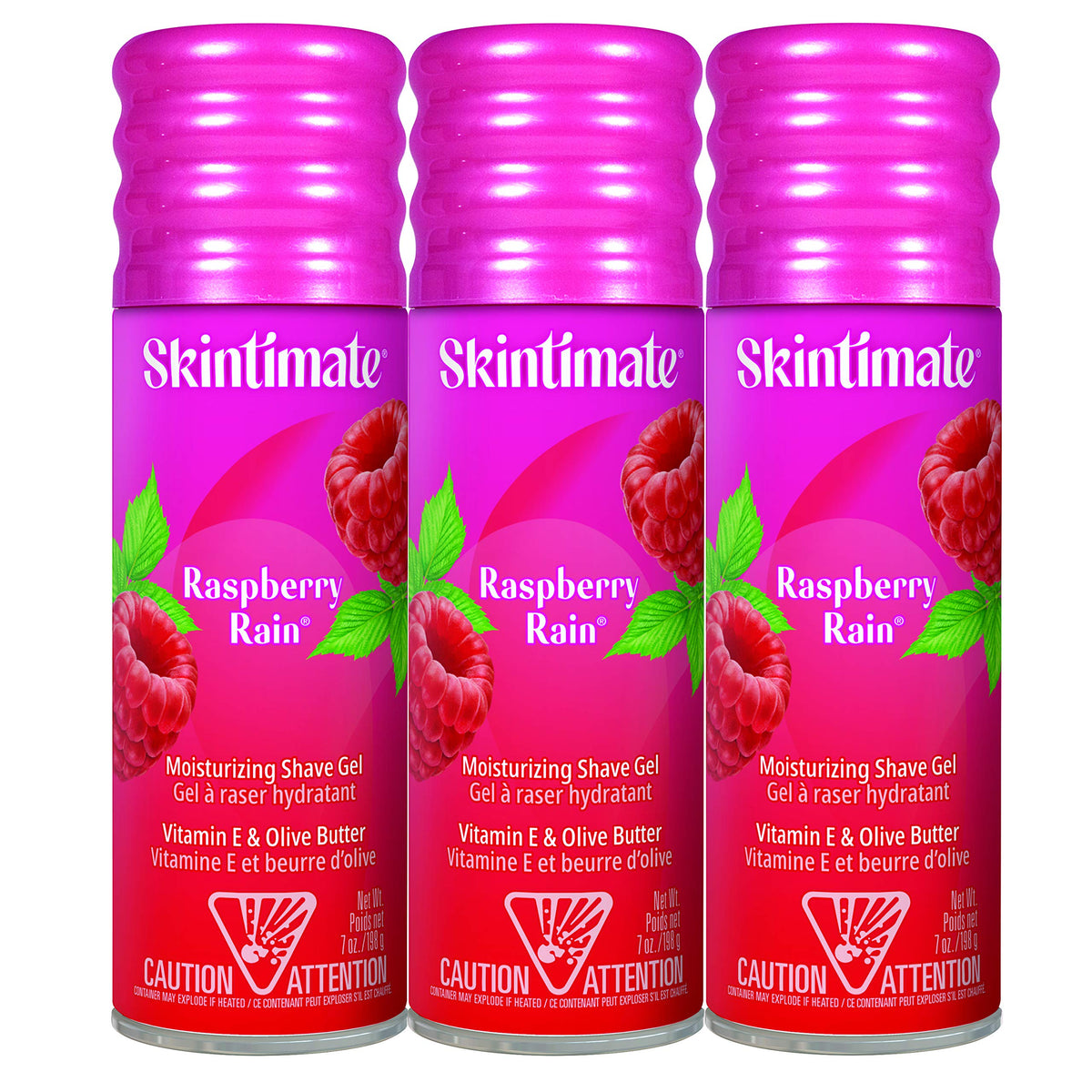 Skintimate Raspberry Rain Shave Gel for Women, 3 Pack | Skintimate Shaving Cream for Women, Womens Shaving Cream, Shave Cream, S