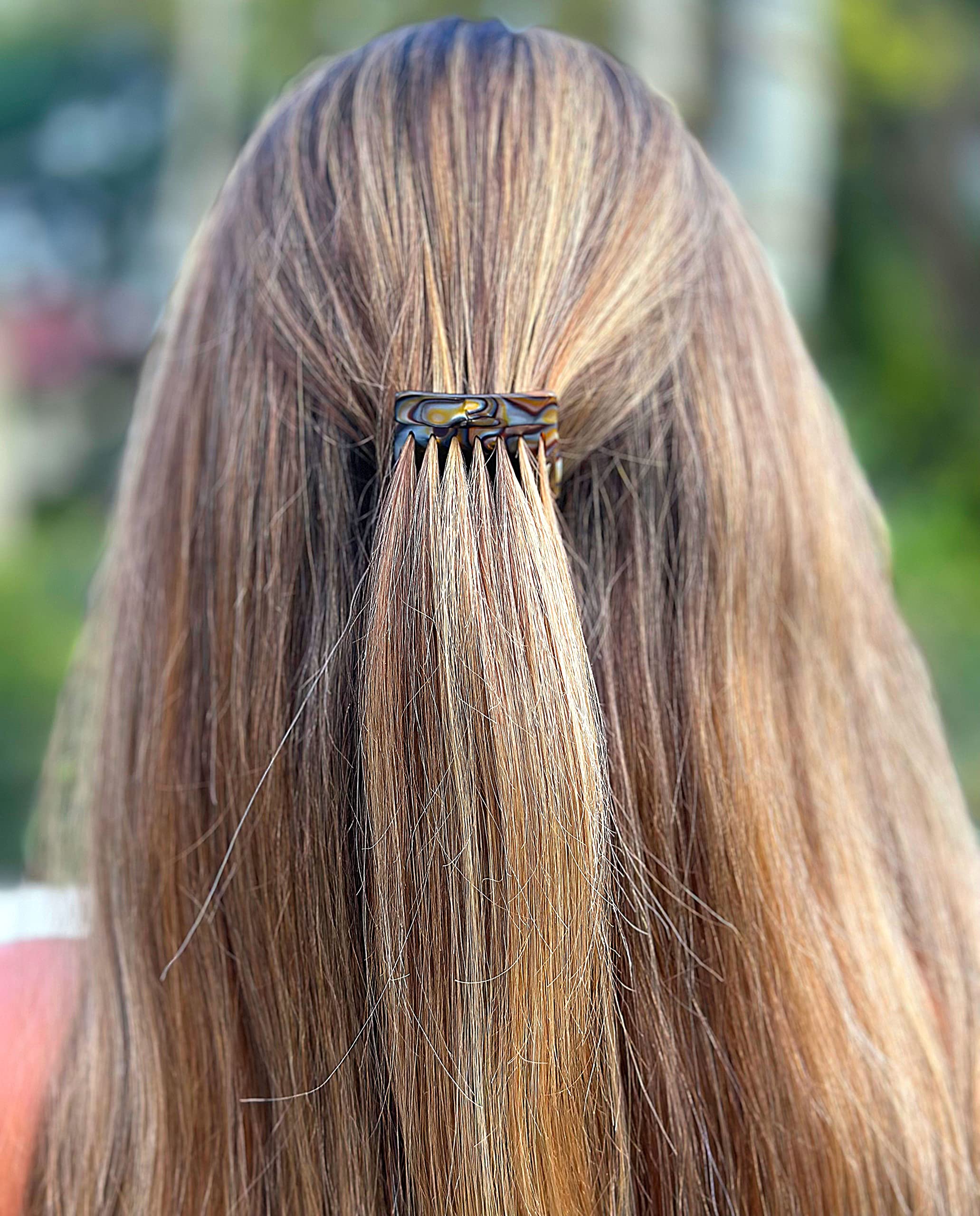 Camila Paris French Hair Side Comb, Handmade Onyx, 2 Count, Strong Hold Clips for Bun & Up-Do, Model CP2332-2