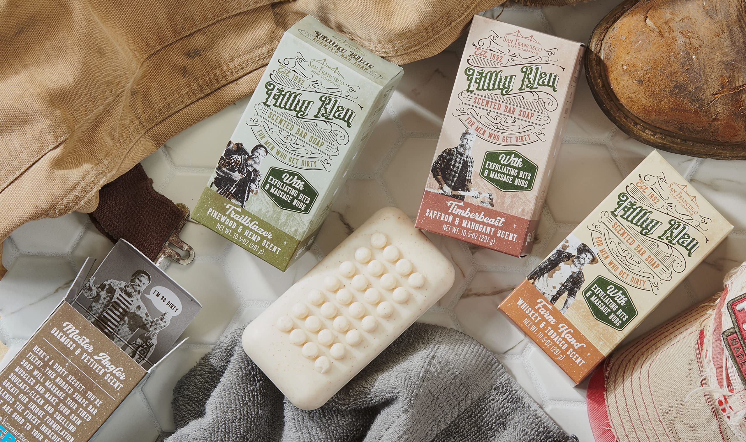 San Francisco Soap Company Filthy Man Scented Bar Soap (Master Angler Oak Moss And Vetiver)