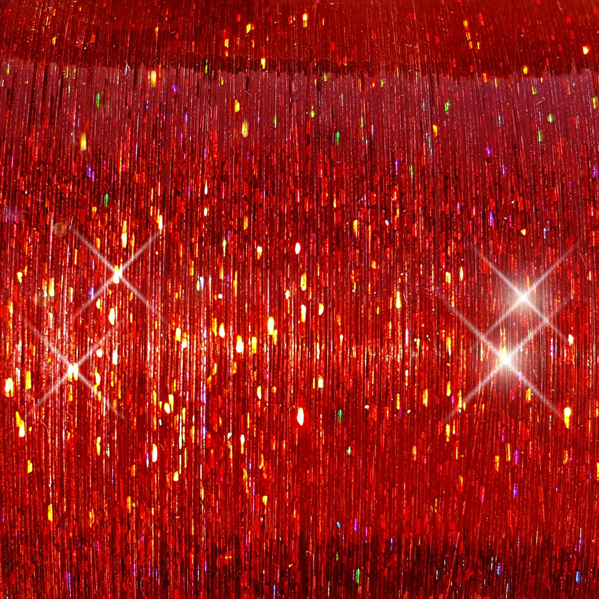 40'' Sparkling Hair Tinsel 100 Strands (Red Fire)