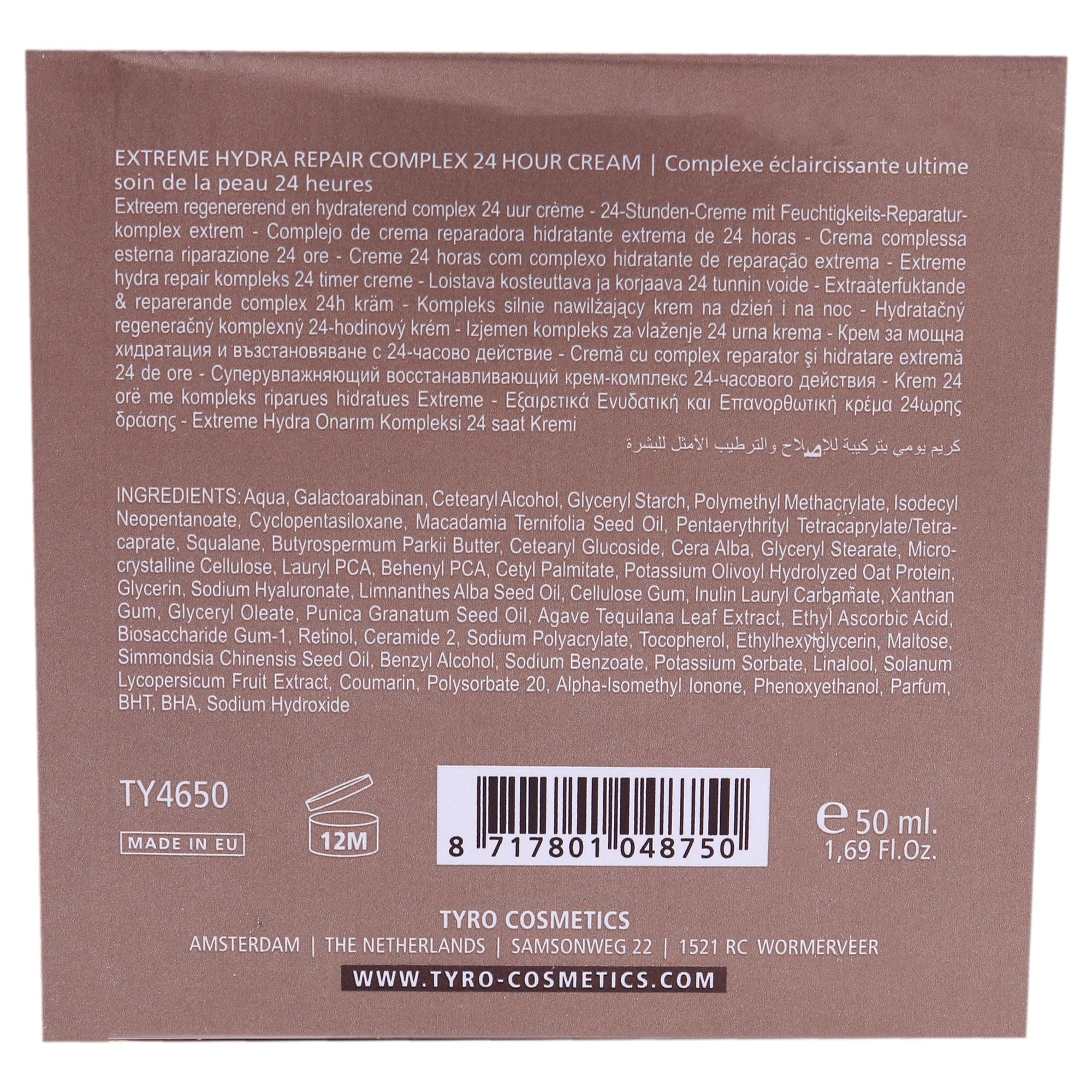 Tyro Extreme Hydra Repair Complex Cream - Reduces The Early Signs Of Aging - Smoothes Out Wrinkles And Fine Lines - For Revitali